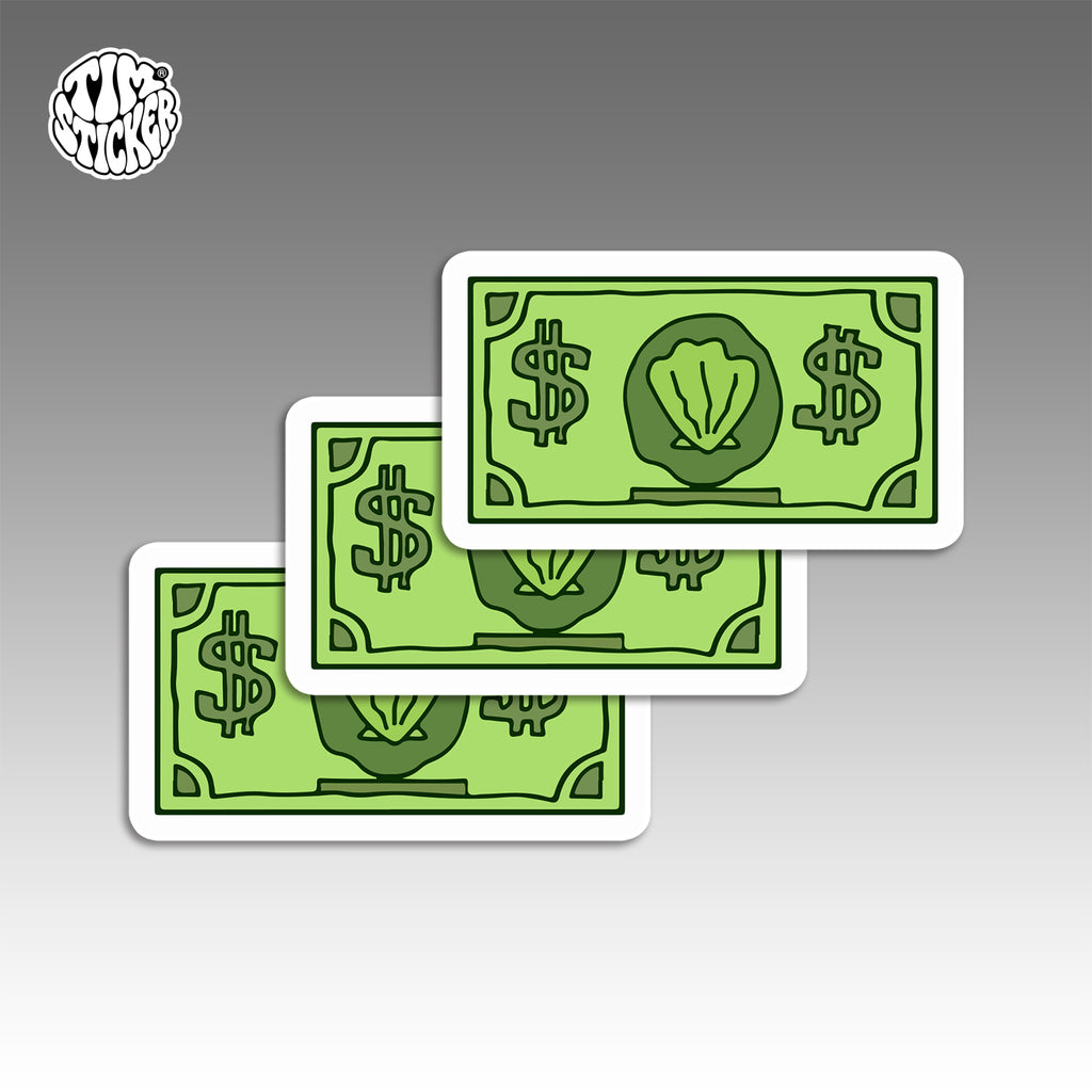 Money Dollar Sign Stickers – Cool $ Cash Aesthetic Vinyl Decals for Skateboard, Laptop, Water Bottle, Phone Case, Hip Hop Style Stickers, 3 PCS, Not Reusable TIM STICKER®
