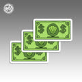Money Dollar Sign Stickers – Cool $ Cash Aesthetic Vinyl Decals for Skateboard, Laptop, Water Bottle, Phone Case, Hip Hop Style Stickers, 3 PCS, Not Reusable TIM STICKER®