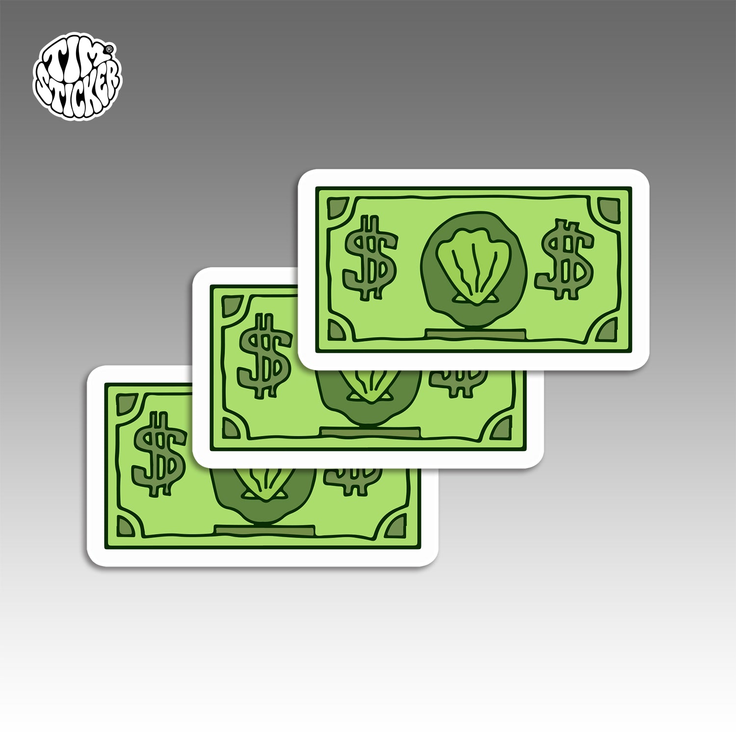 Money Dollar Sign Stickers – Cool $ Cash Aesthetic Vinyl Decals for Skateboard, Laptop, Water Bottle, Phone Case, Hip Hop Style Stickers, 3 PCS, Not Reusable TIM STICKER®