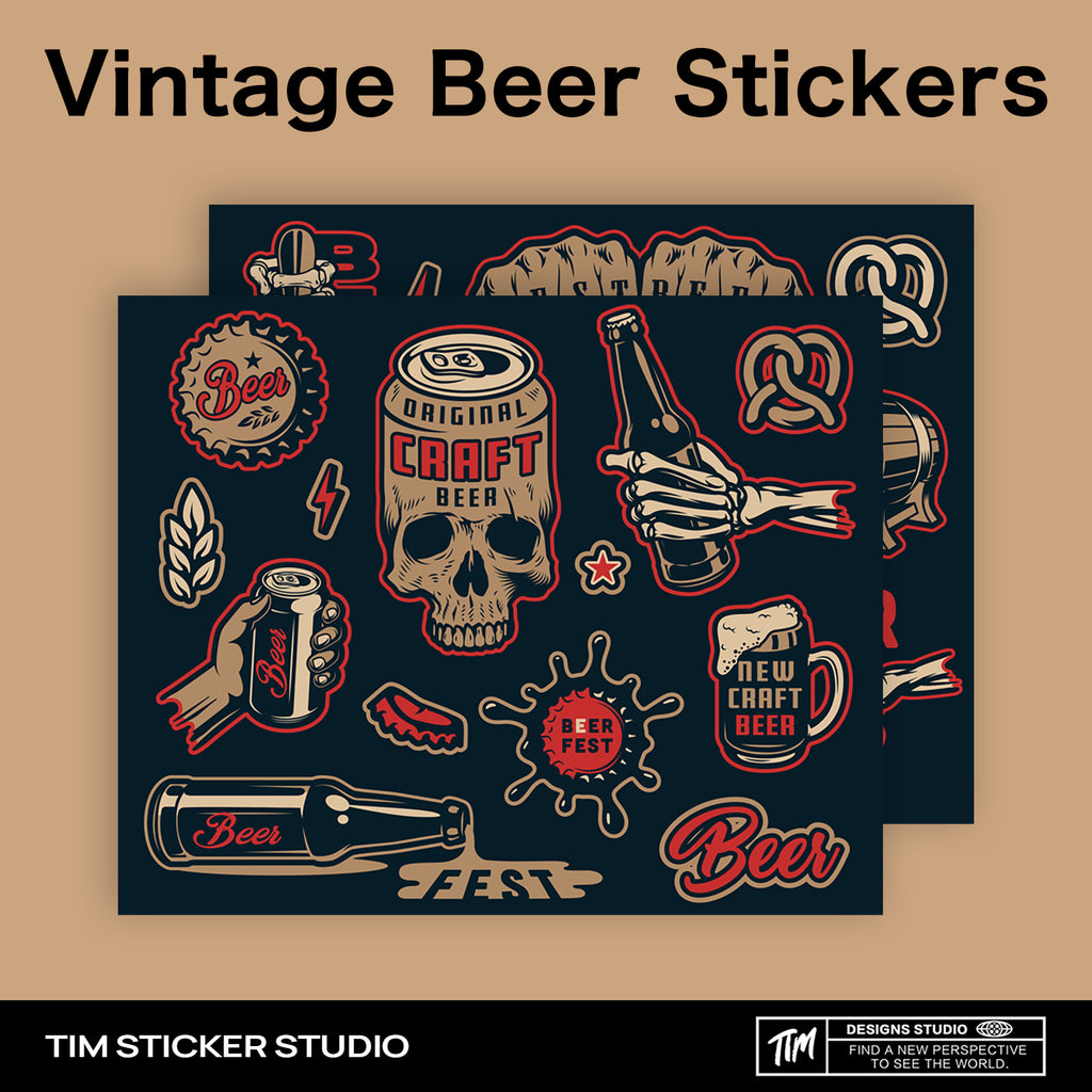 Juego de 9 pegatinas con diseños de tatuajes tradicionales de la vieja escuela TIM STICKER® 