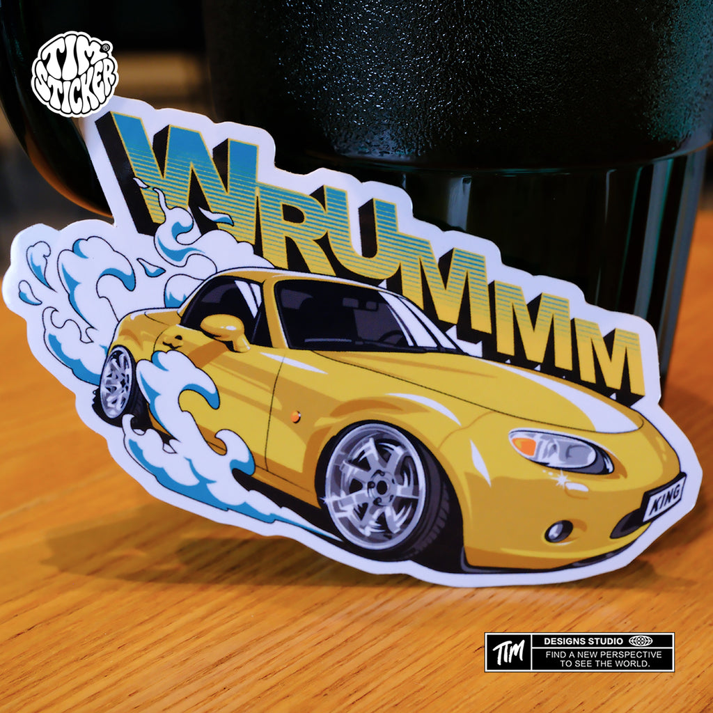 Trendy Waterproof Vinyl Stickers, Urban racing Decal for Laptop, Water Bottle, Skateboard, Car, Aesthetic Cool UV Resistant Sticker Pack 3 PCS TIM STICKER®