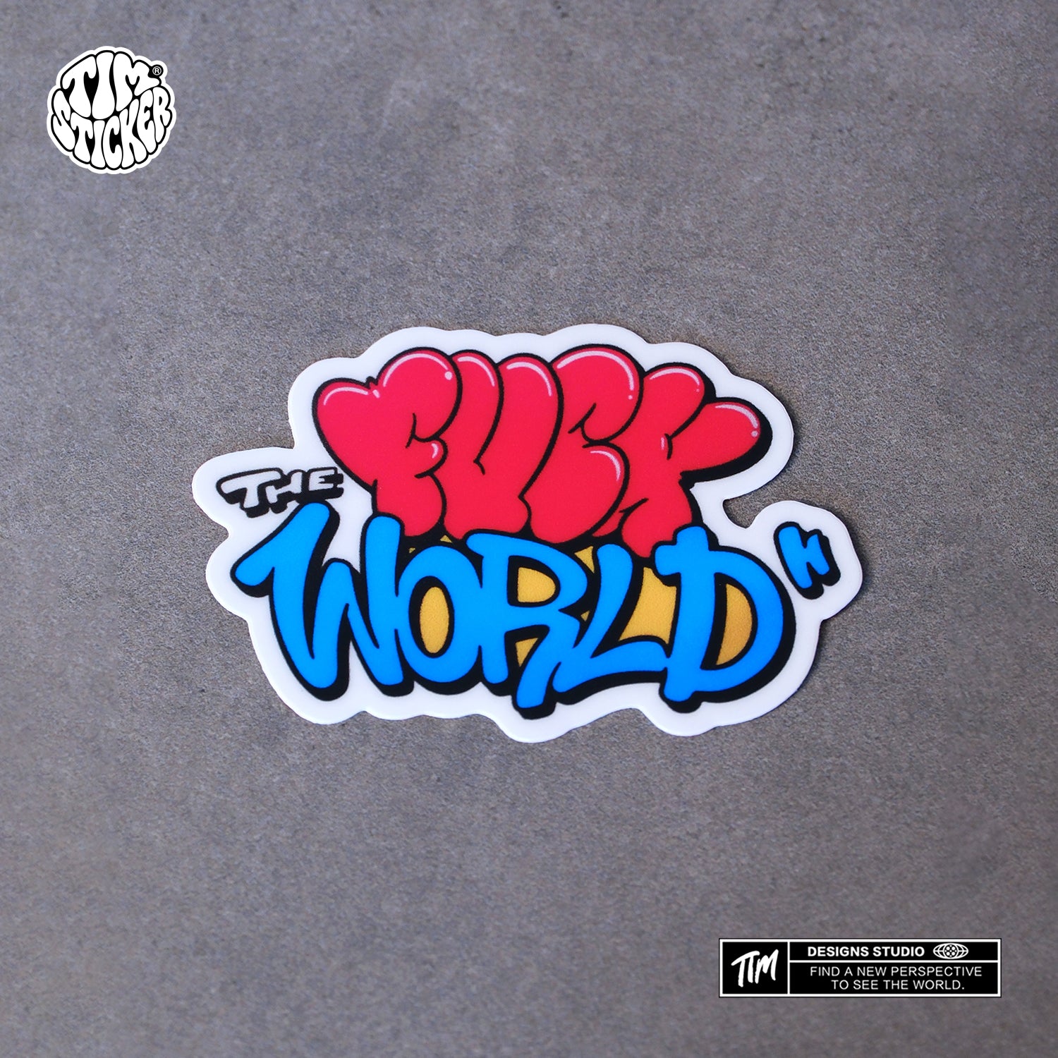 F*ck the world Stickers Pack – Funny Quote Aesthetic Vinyl Decals for Laptop, Water Bottle, Skateboard, Phone Case, Cool Trendy Stickers for Teens 3 PCS, Not Reusable TIM STICKER®