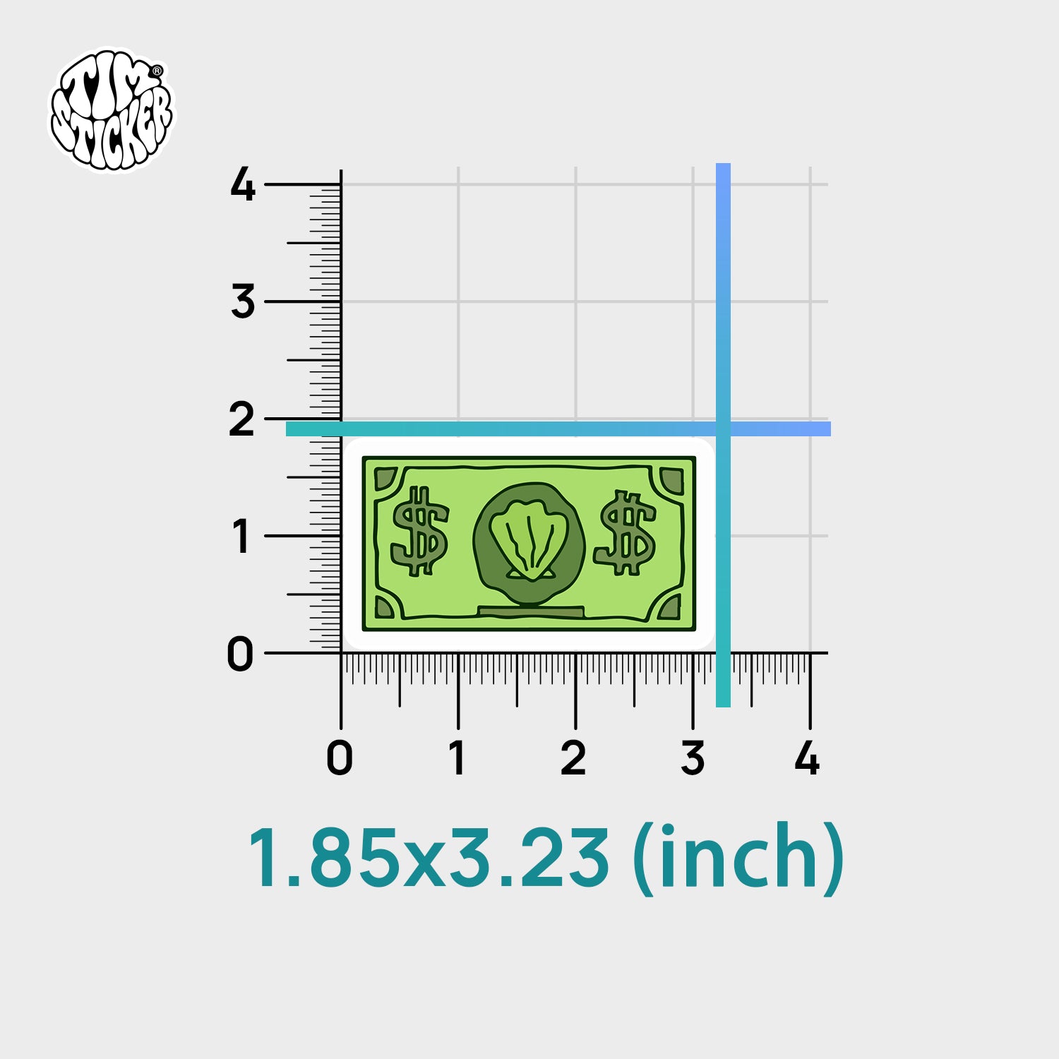 Money Dollar Sign Stickers – Cool $ Cash Aesthetic Vinyl Decals for Skateboard, Laptop, Water Bottle, Phone Case, Hip Hop Style Stickers, 3 PCS, Not Reusable TIM STICKER®