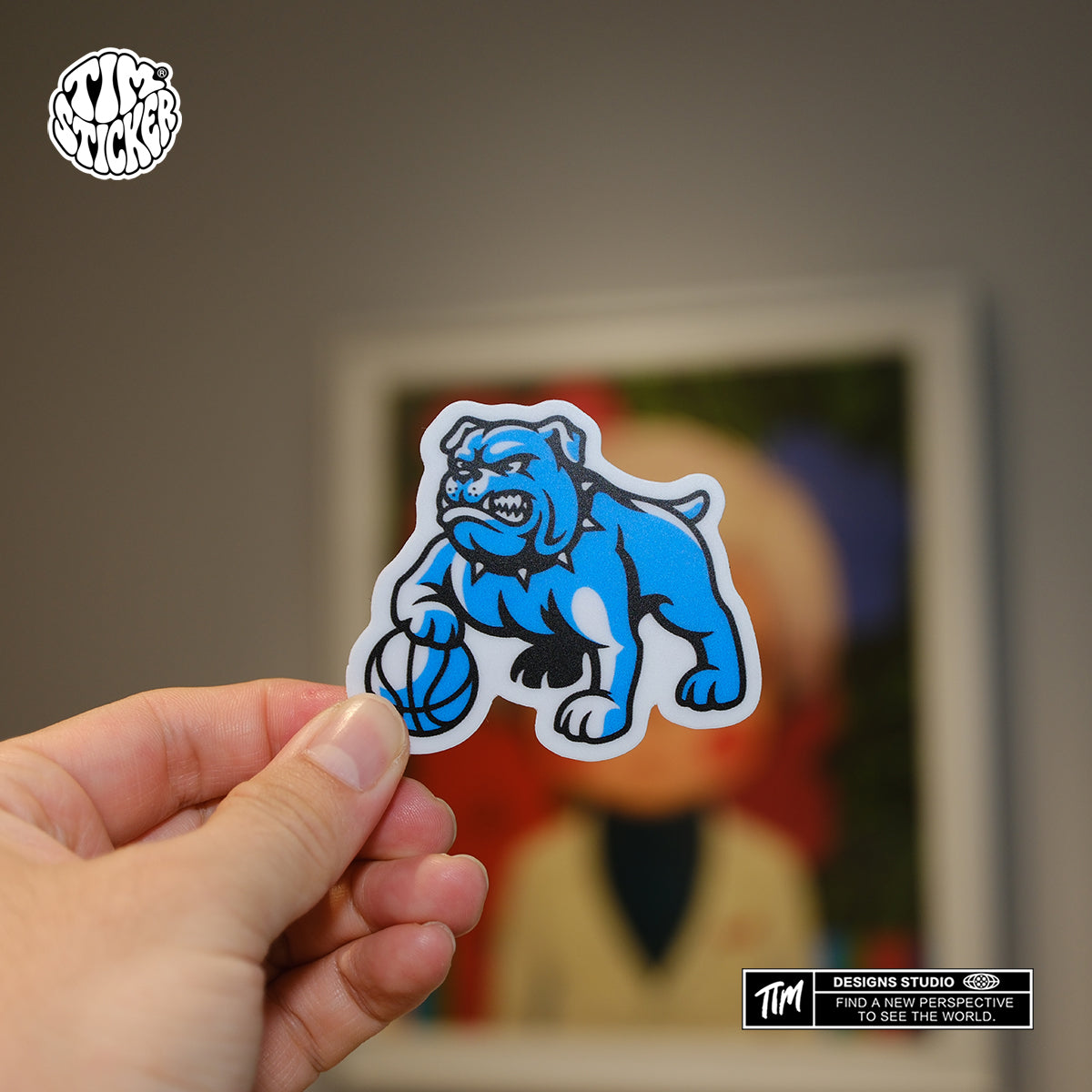Bull Dog Waterproof Stickers Pack – Funny Trendy Club Patterns Vinyl Decals for Laptop, Water Bottle, Skateboard, Phone Case, Cool Trendy Sticker 3 PCS, Not Reusable TIM STICKER®