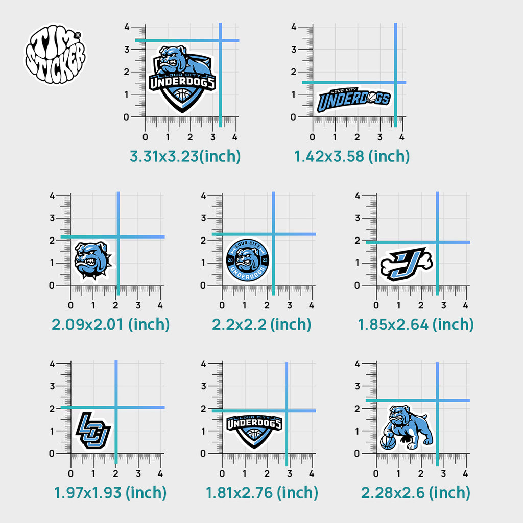 Bull Dog Waterproof Stickers Pack – Funny Trendy Club Patterns Vinyl Decals for Laptop, Water Bottle, Skateboard, Phone Case, Cool Trendy Sticker 3 PCS, Not Reusable TIM STICKER®
