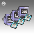 Trendy Waterproof Vinyl Stickers, Think Again Decal for Laptop, Water Bottle, Skateboard, Car, Aesthetic Cool UV Resistant Sticker Pack 3 PCS TIM STICKER®