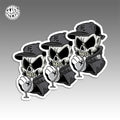Trendy Waterproof Vinyl Stickers, Skull Praying Decal for Laptop, Water Bottle, Skateboard, Car, Aesthetic Cool UV Resistant Sticker Pack 3 PCS TIM STICKER®