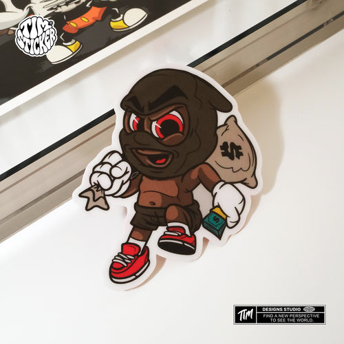Cupid Robber – Funny Quote Aesthetic Vinyl Decals for Laptop, Water Bottle, Skateboard, Phone Case, Cool Trendy Stickers for Teens 3 PCS, Not Reusable TIM STICKER®
