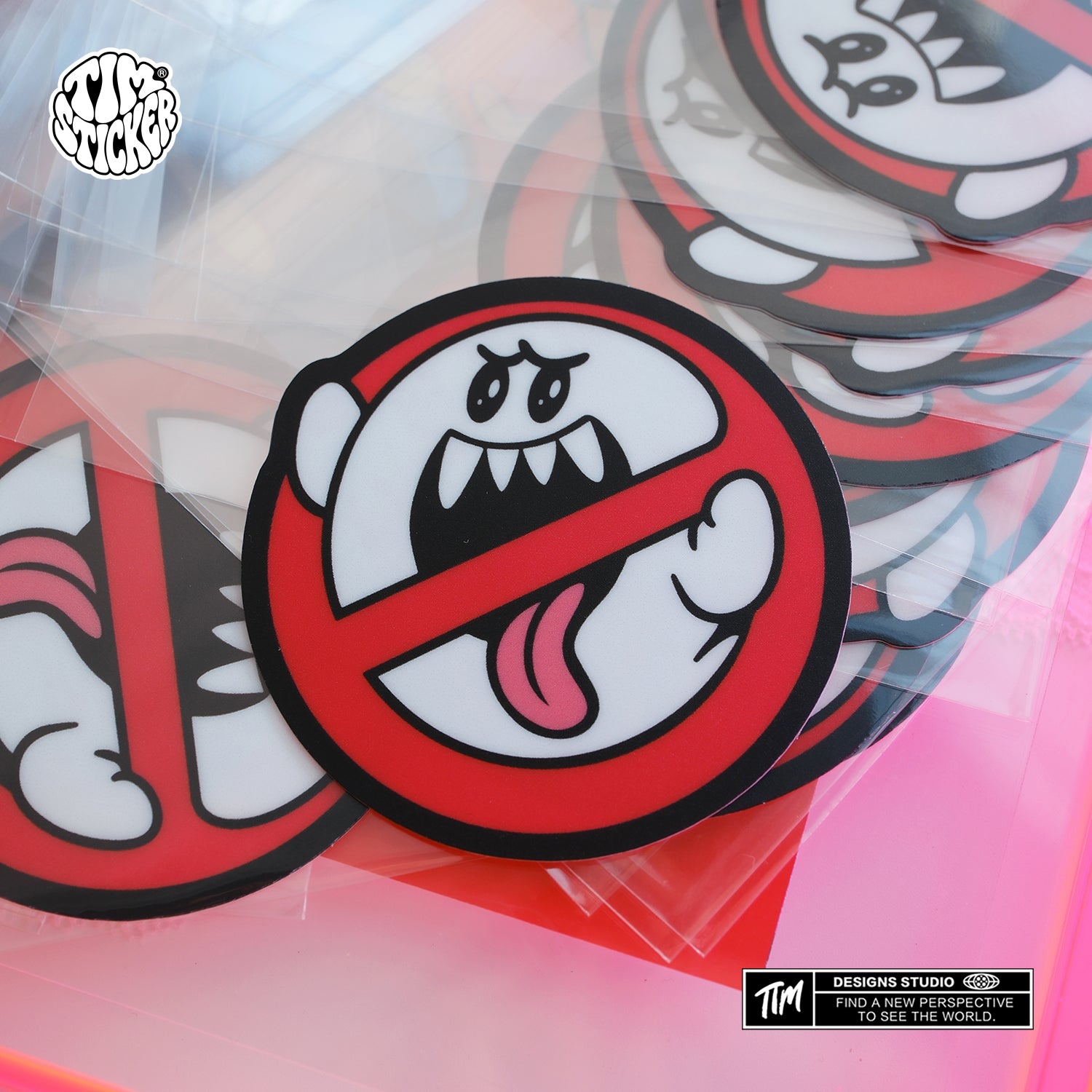 No Ghost Sticker – Cool Ghost Vinyl Decals for Laptop, Skateboard, Water Bottle, Phone Case, Horror Aesthetic, Ghostbusters Stickers, 3 PCS, Not Reusable TIM STICKER®