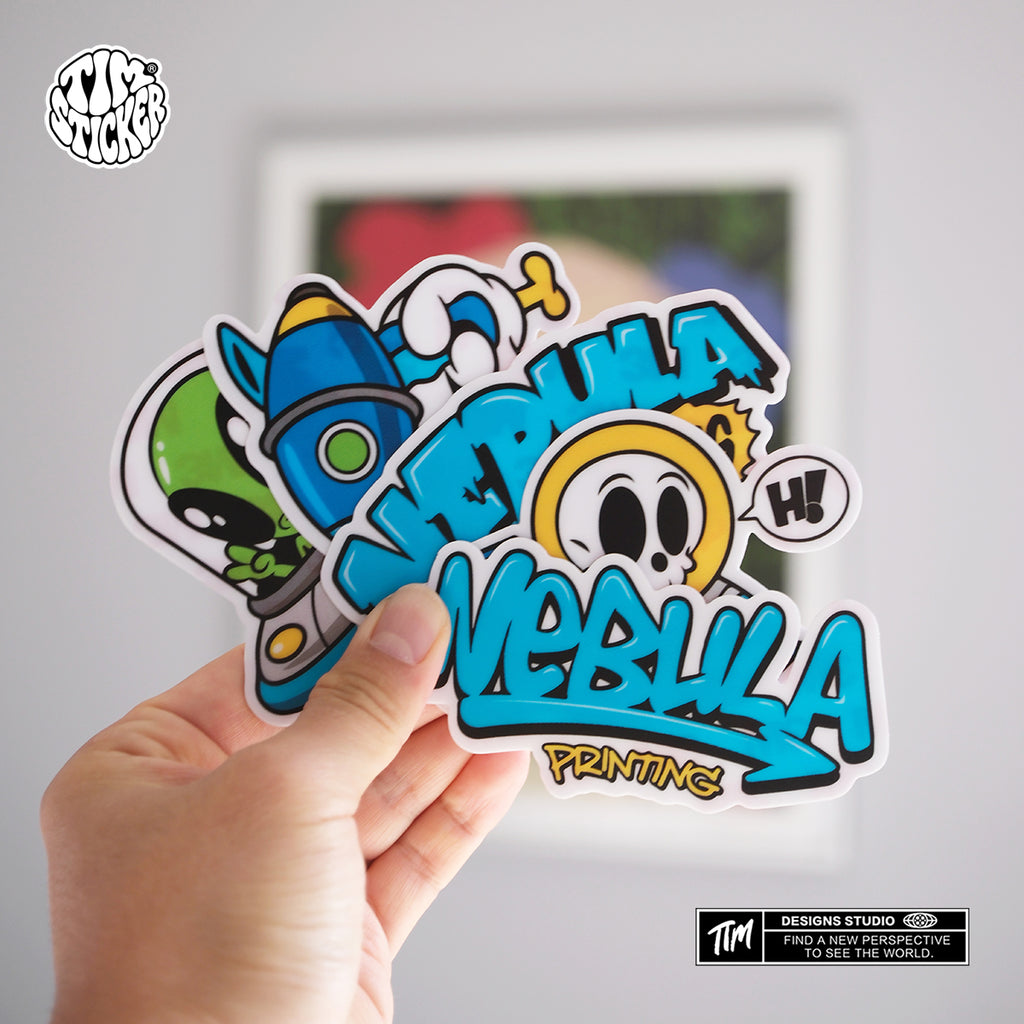 Welcome to Nebula Waterproof Stickers Pack – Funny Trendy Patterns Vinyl Decals for Laptop, Water Bottle, Skateboard, Phone Case, Cool Trendy Sticker for Teens 3 PCS, Not Reusable TIM STICKER®