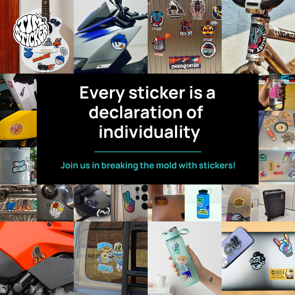 Traditional Old School Tattoo Pattern Stickers Pack 9 PCS TIM STICKER®