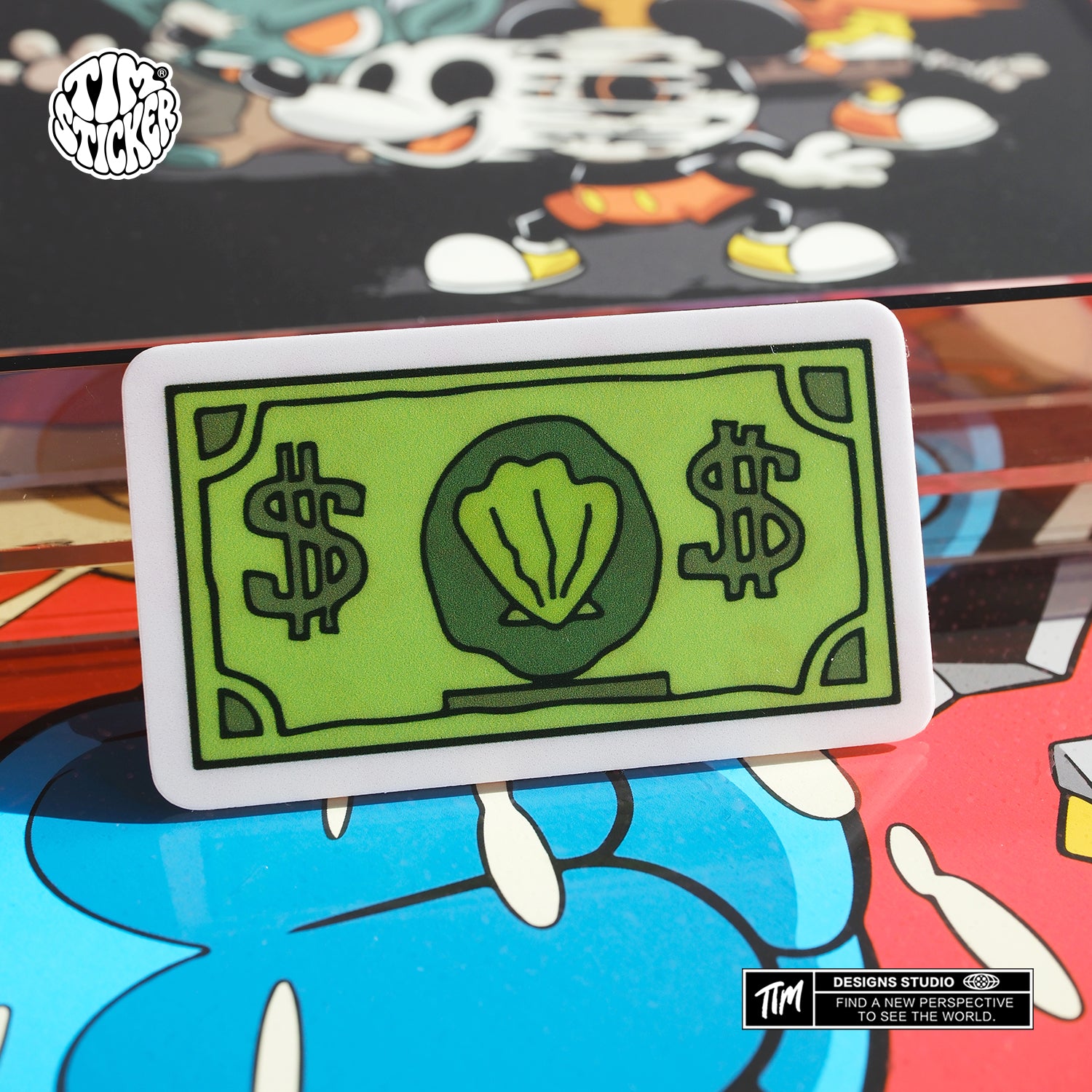 Money Dollar Sign Stickers – Cool $ Cash Aesthetic Vinyl Decals for Skateboard, Laptop, Water Bottle, Phone Case, Hip Hop Style Stickers, 3 PCS, Not Reusable TIM STICKER®