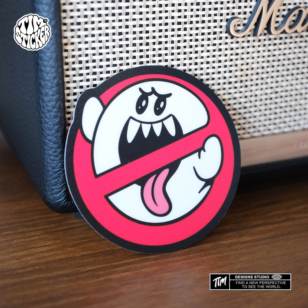 No Ghost Sticker – Cool Ghost Vinyl Decals for Laptop, Skateboard, Water Bottle, Phone Case, Horror Aesthetic, Ghostbusters Stickers, 3 PCS, Not Reusable TIM STICKER®