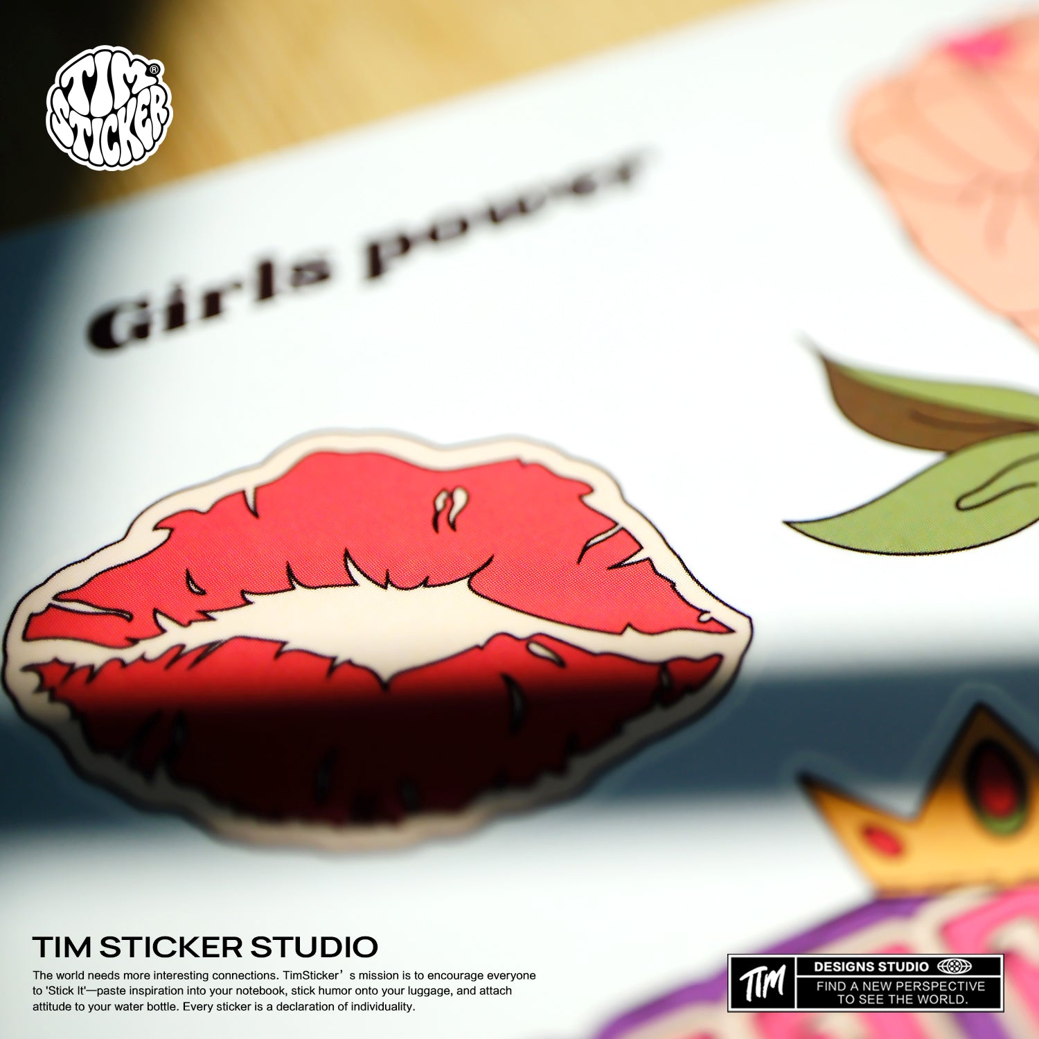 Girls Power Tattoos, 2 Set 18 Sheets Semi Permanent Tattoo, Adult Art Design Temporary Tattoos, Lasts 5-7 Days, Waterproof & Easy to Apply, Realistic Look, No Adhesive, No Reflection, TIM STICKER®