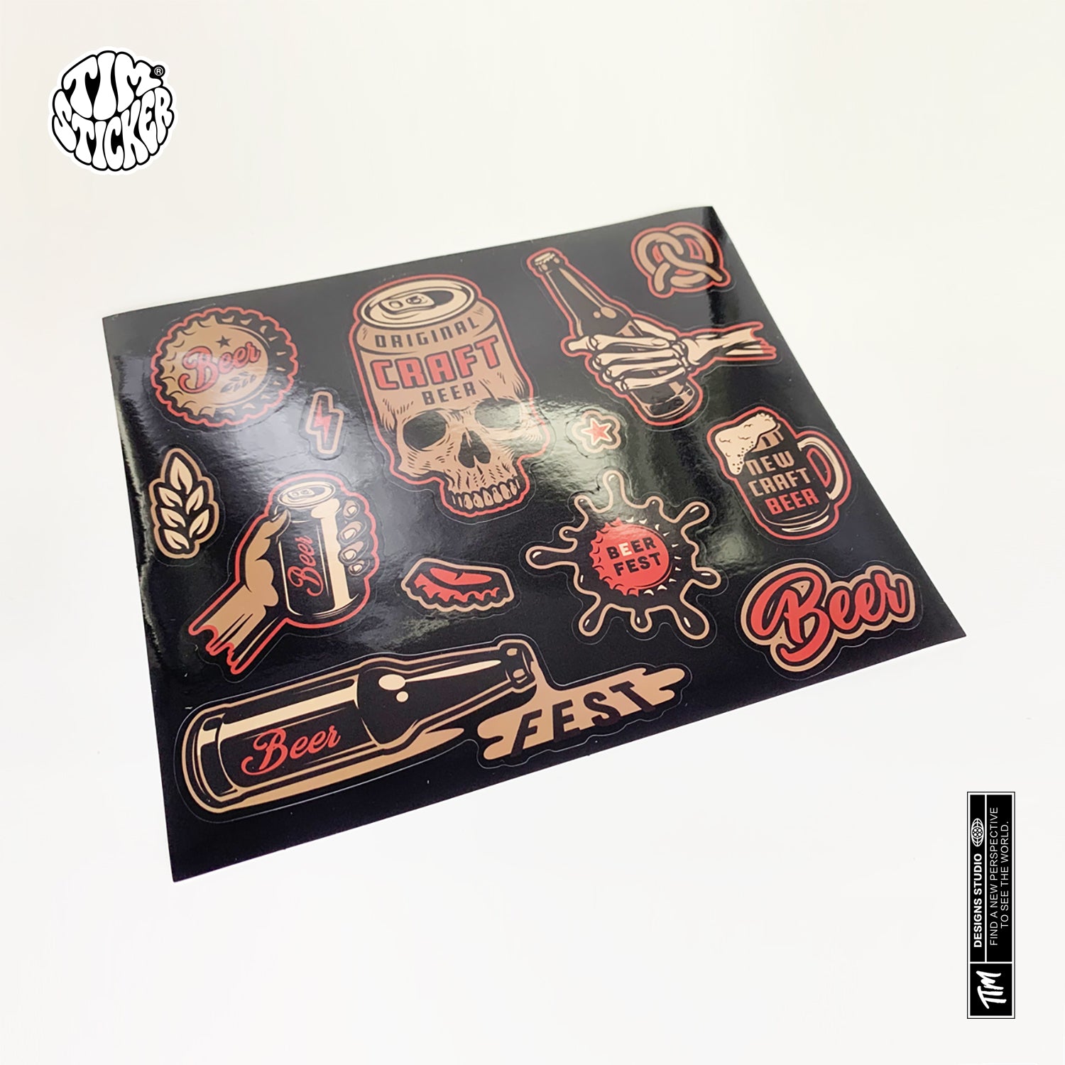 Juego de 9 pegatinas con diseños de tatuajes tradicionales de la vieja escuela TIM STICKER® 