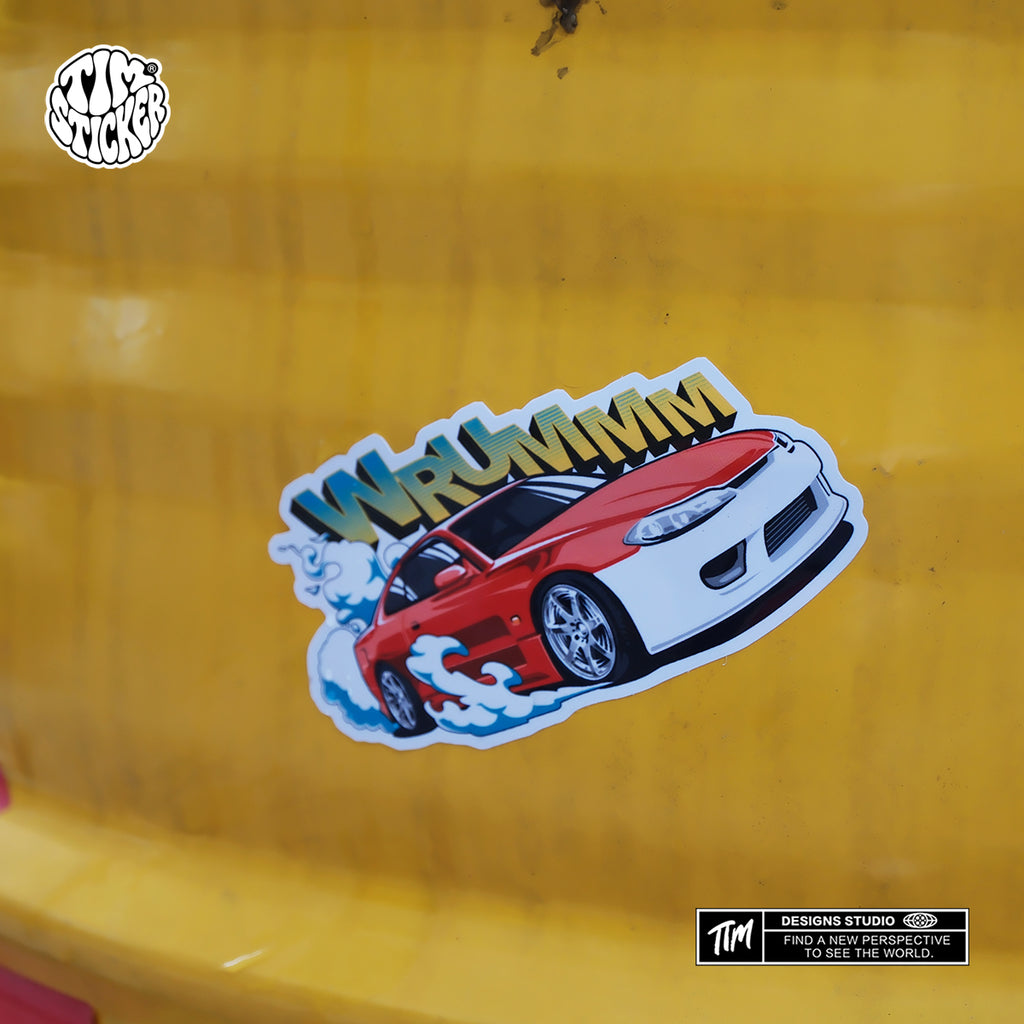 Trendy Waterproof Vinyl Stickers, Urban racing Decal for Laptop, Water Bottle, Skateboard, Car, Aesthetic Cool UV Resistant Sticker Pack 3 PCS TIM STICKER®