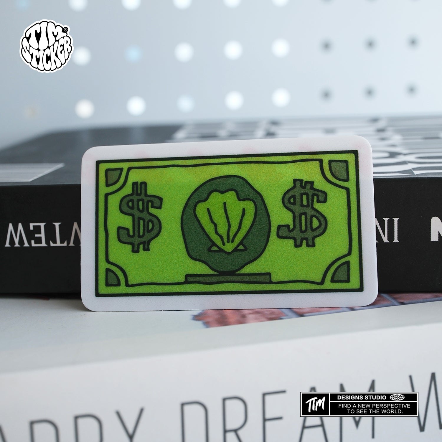 Money Dollar Sign Stickers – Cool $ Cash Aesthetic Vinyl Decals for Skateboard, Laptop, Water Bottle, Phone Case, Hip Hop Style Stickers, 3 PCS, Not Reusable TIM STICKER®