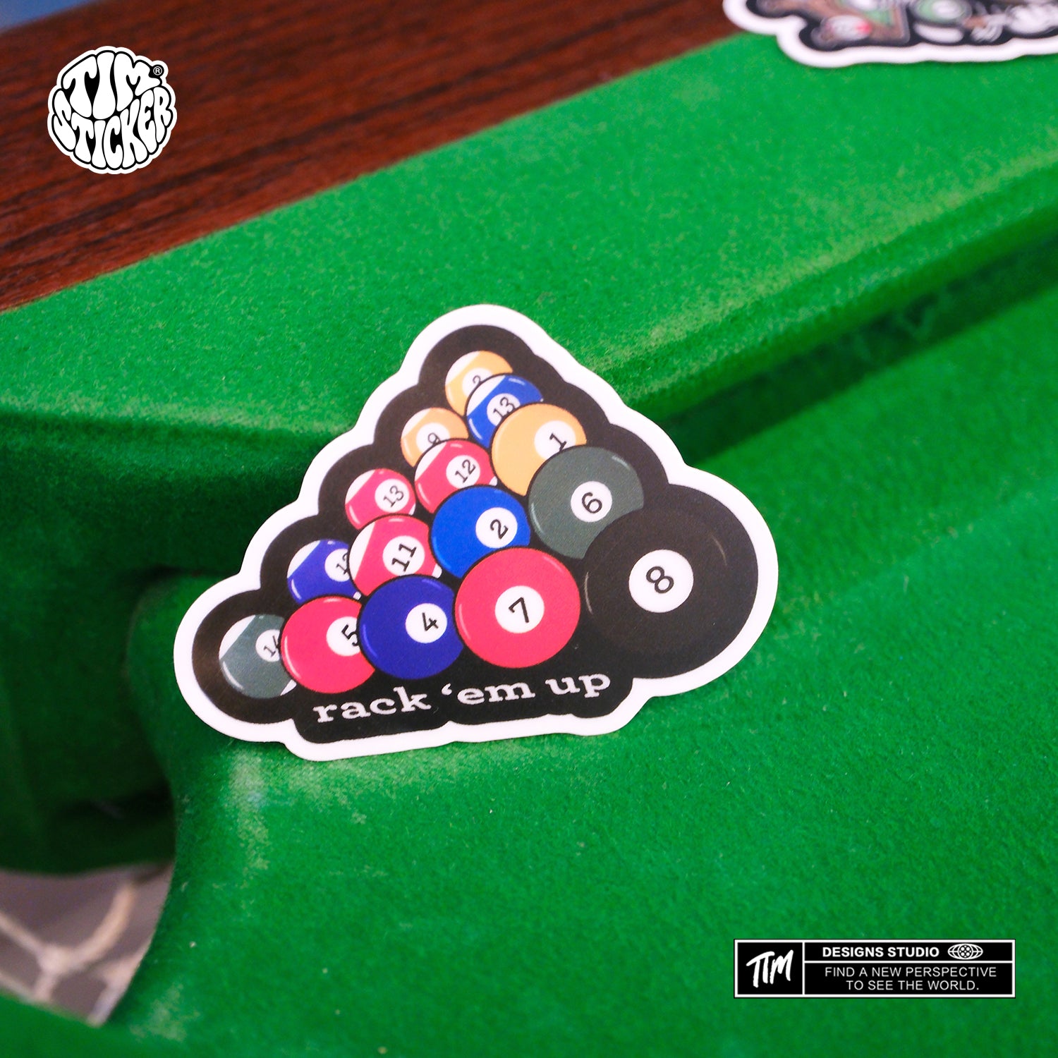 Pool Billiards Stickers Pack – 6pcs Pool Ball Cue Stick Vinyl Stickers for Skateboard, Laptop, Water Bottle, Phone, Billiards Lover Gift, Not Reusable TIM STICKER®