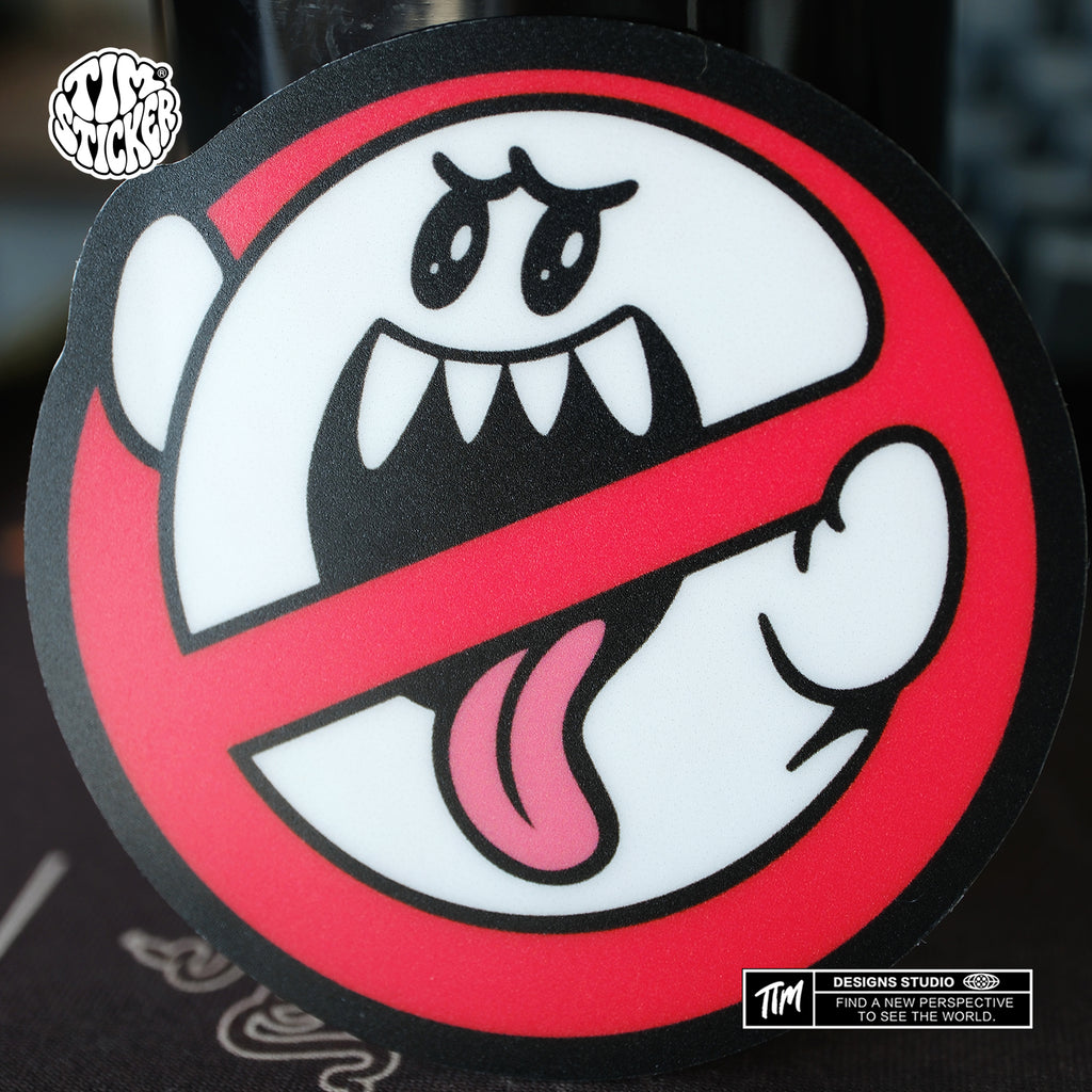 No Ghost Sticker – Cool Ghost Vinyl Decals for Laptop, Skateboard, Water Bottle, Phone Case, Horror Aesthetic, Ghostbusters Stickers, 3 PCS, Not Reusable TIM STICKER®