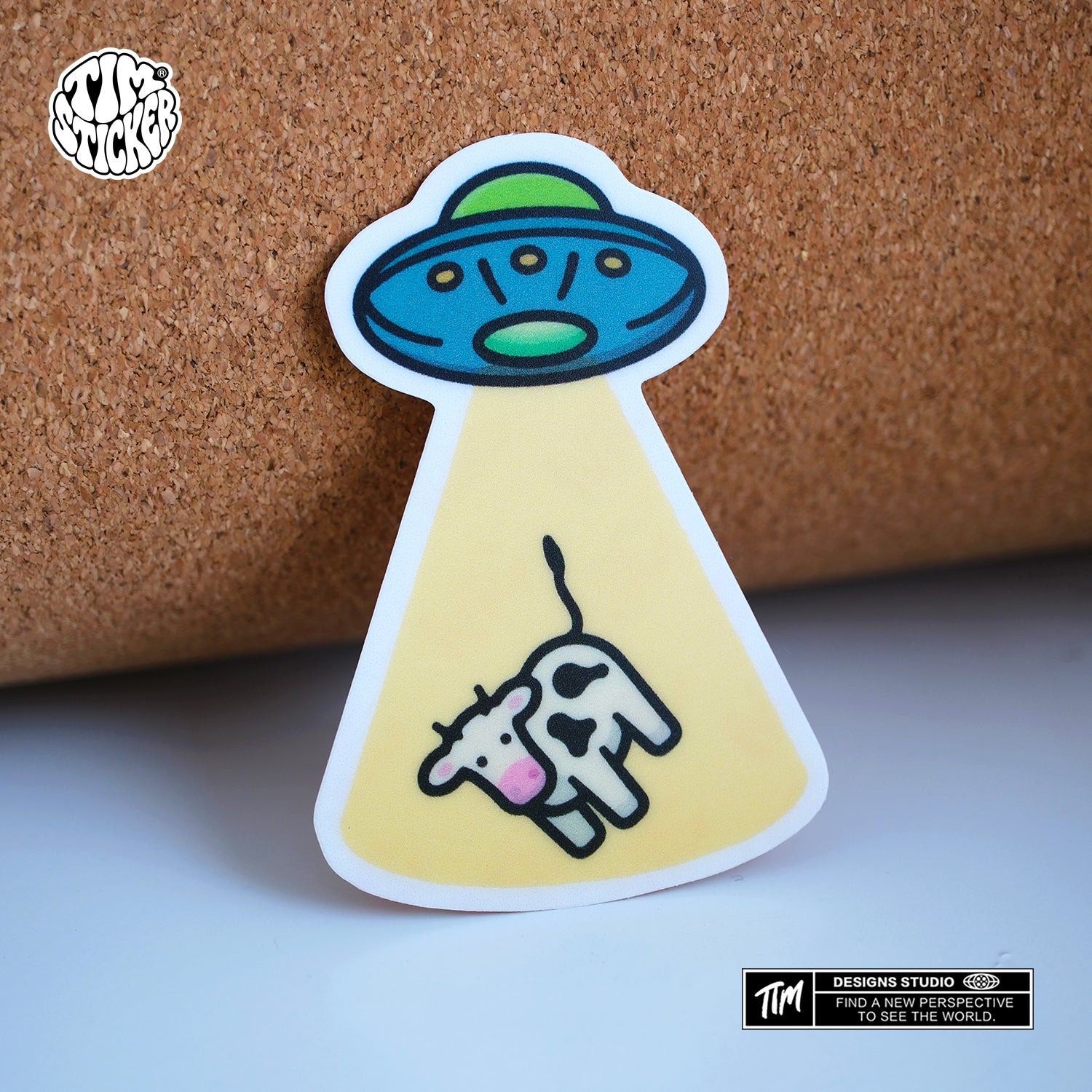 Alien UFO Stickers Pack – Space Flying Saucer Vinyl Decals for Laptop, Water Bottle, Skateboard, Phone Case, Sci-Fi Aesthetic Sticker, 3 PCS, Not Reusable TIM STICKER®