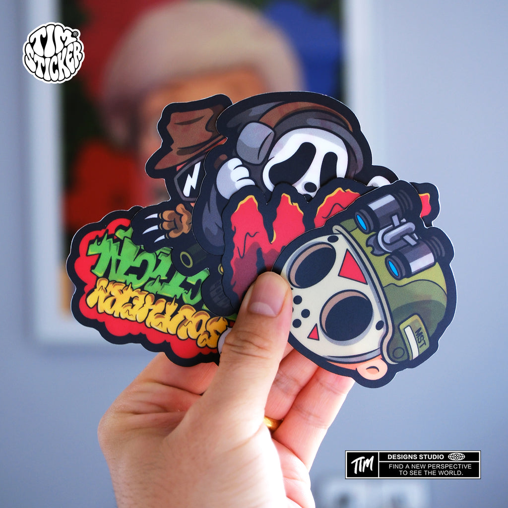 Let’s Scream Stickers Pack – Funny Quote Aesthetic Vinyl Decals for Laptop, Water Bottle, Skateboard, Phone Case, Cool Trendy Stickers for Teens 3 PCS, Not Reusable TIM STICKER®