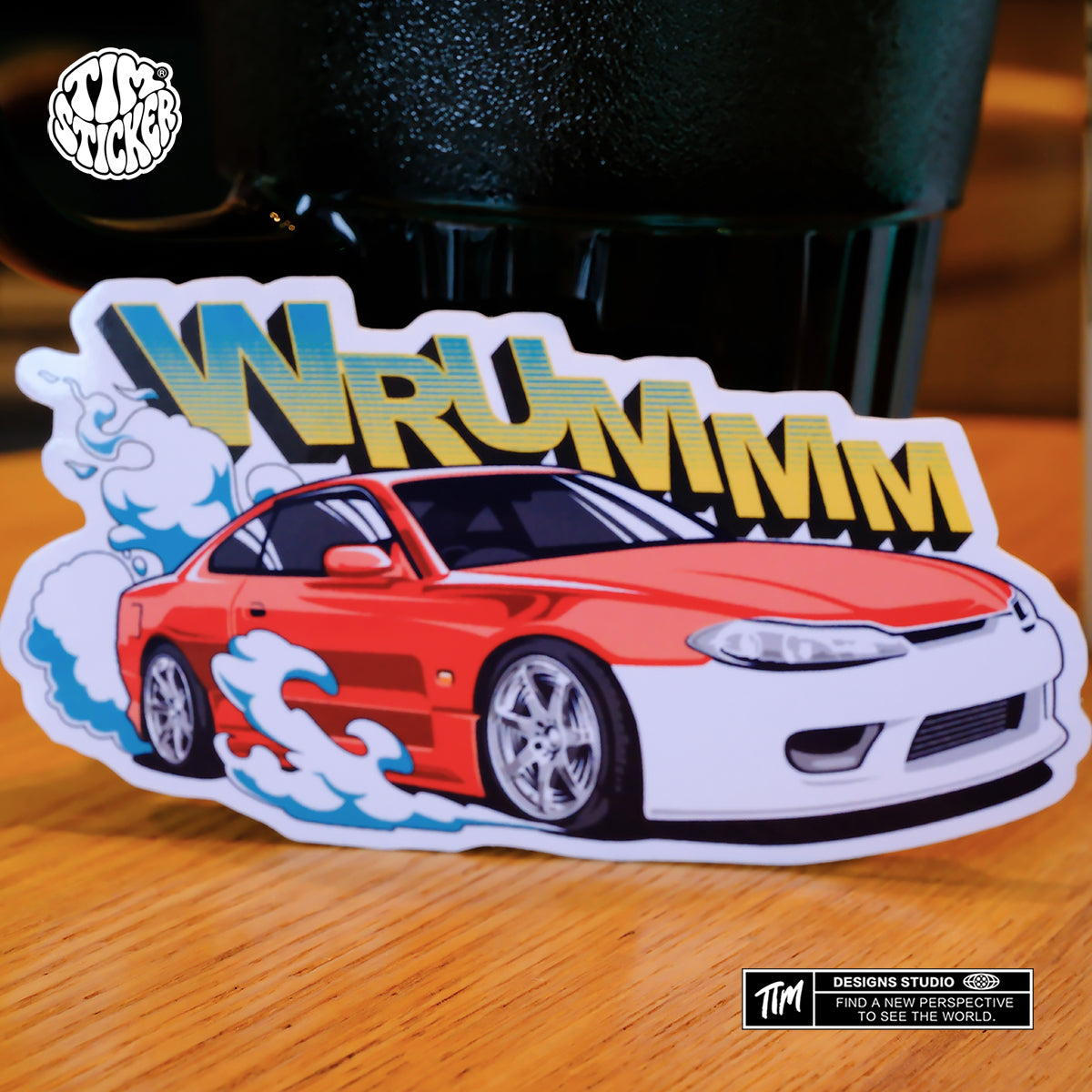 Trendy Waterproof Vinyl Stickers, Urban racing Decal for Laptop, Water Bottle, Skateboard, Car, Aesthetic Cool UV Resistant Sticker Pack 3 PCS TIM STICKER®