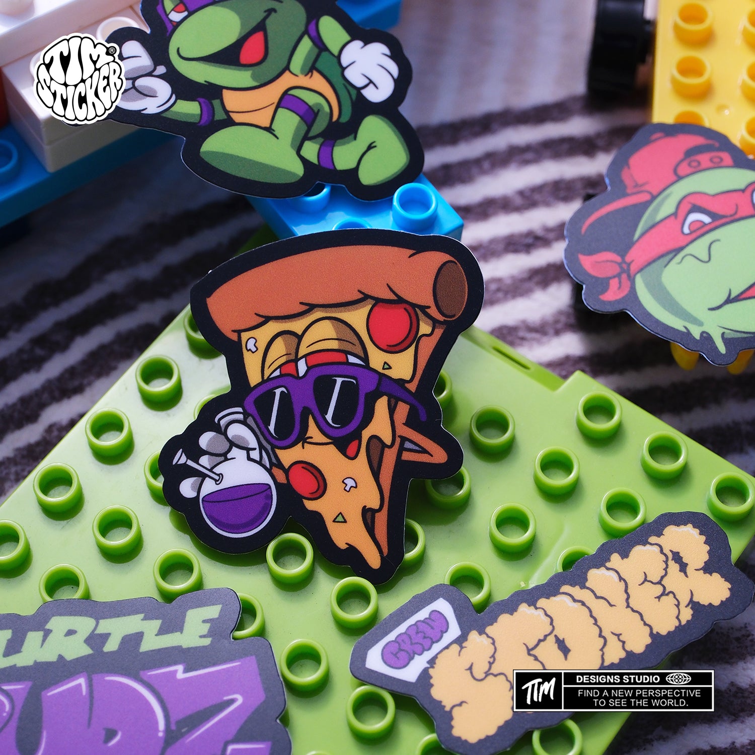 Trendy Waterproof Vinyl Stickers, Japanese Turtles  Decal for Laptop, Water Bottle, Skateboard, Car, Aesthetic Cool UV Resistant Sticker Pack 3 PCS TIM STICKER®