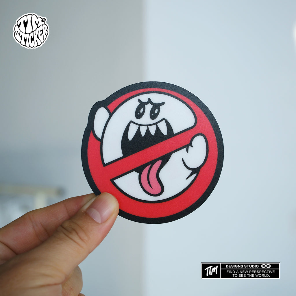 No Ghost Sticker – Cool Ghost Vinyl Decals for Laptop, Skateboard, Water Bottle, Phone Case, Horror Aesthetic, Ghostbusters Stickers, 3 PCS, Not Reusable TIM STICKER®