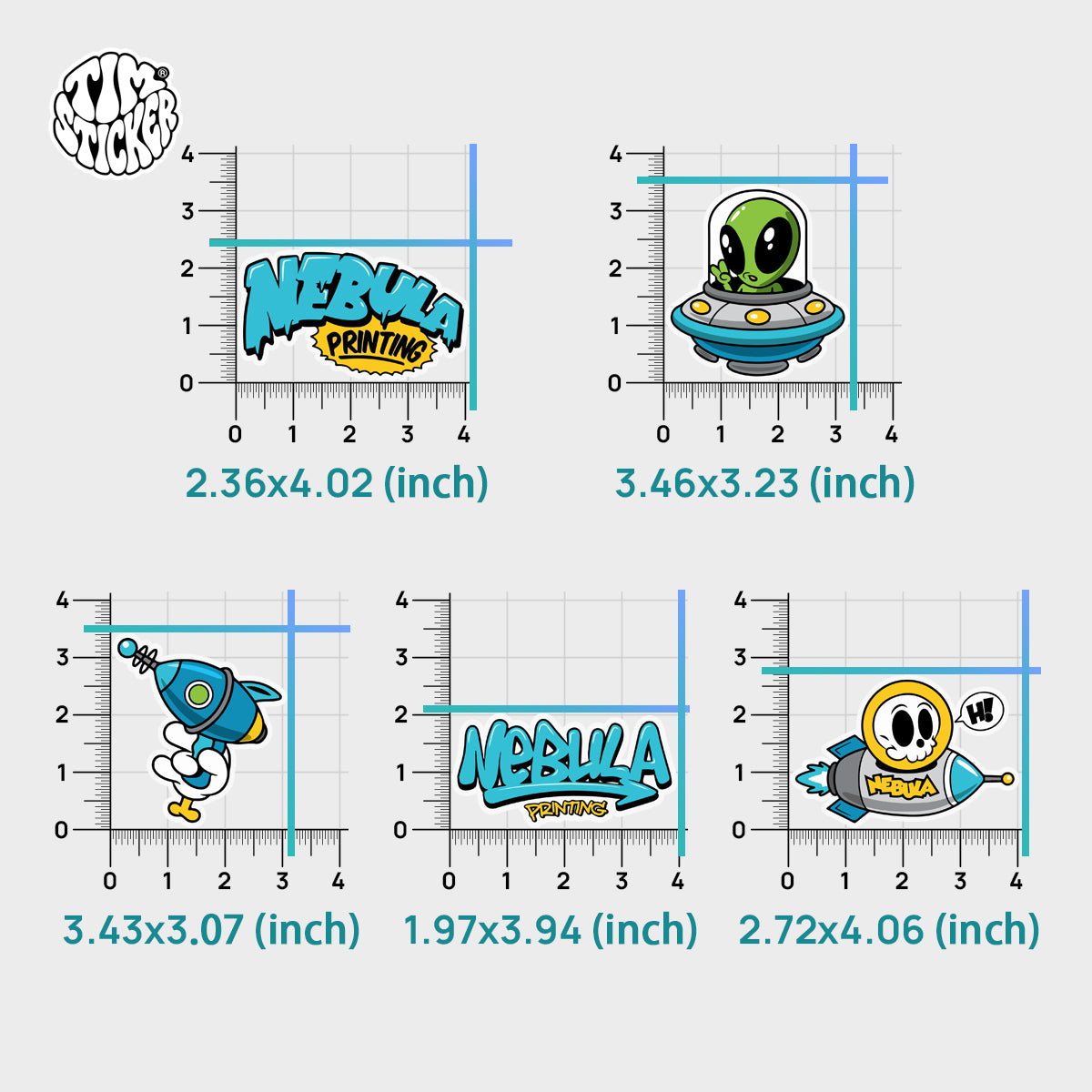 Welcome to Nebula Waterproof Stickers Pack – Funny Trendy Patterns Vinyl Decals for Laptop, Water Bottle, Skateboard, Phone Case, Cool Trendy Sticker for Teens 3 PCS, Not Reusable TIM STICKER®