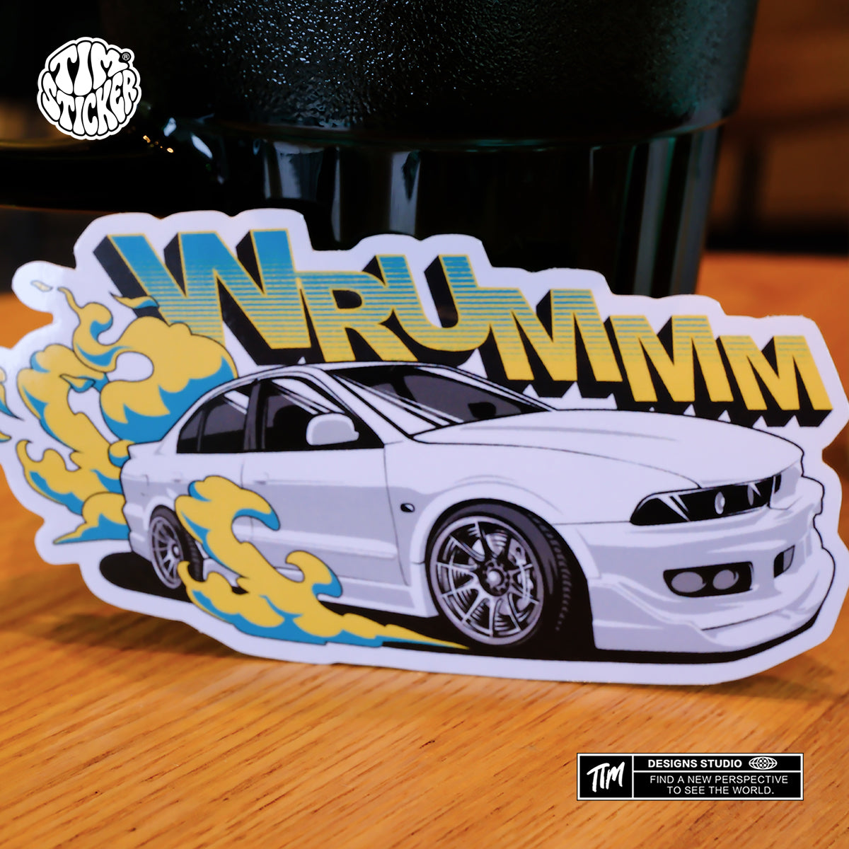 Trendy Waterproof Vinyl Stickers, Urban racing Decal for Laptop, Water Bottle, Skateboard, Car, Aesthetic Cool UV Resistant Sticker Pack 3 PCS TIM STICKER®