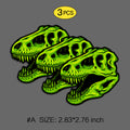 Tyrannosaur Skull Water Bottle Stickers, Waterproof & Grit Texture, 3 PCS, Not Reusable TIM STICKER®