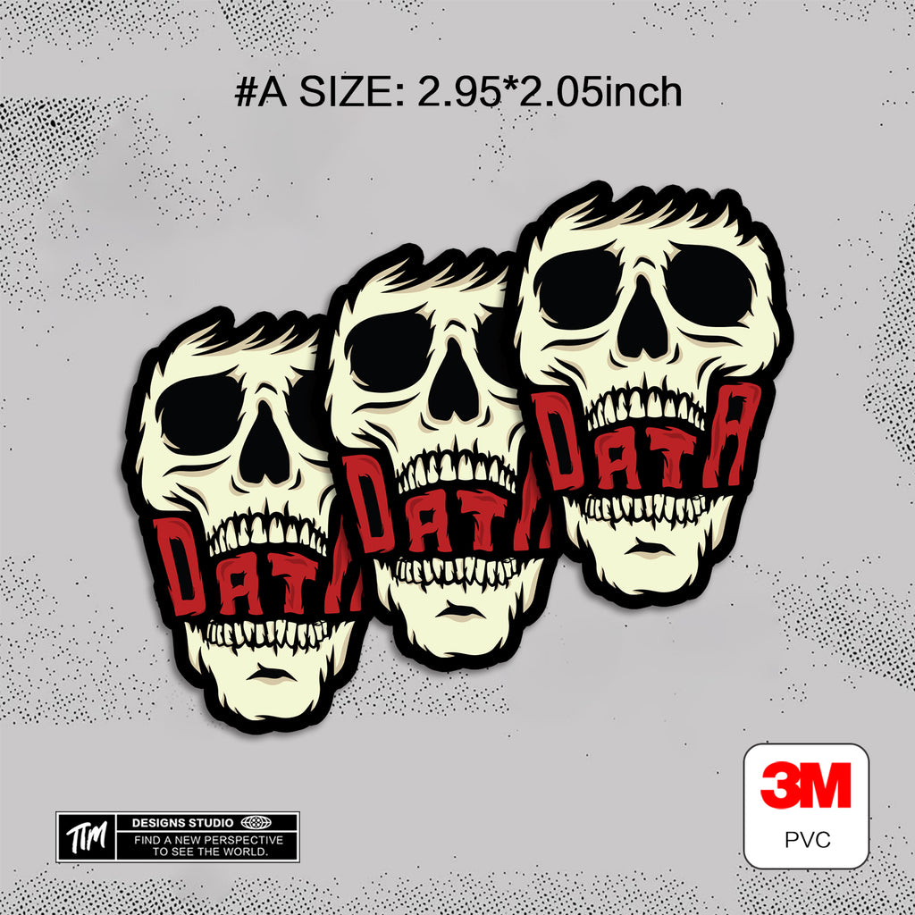DIE SCREAM Horror Stickers Pack – Spooky Funny Scream Vinyl Decals for Laptop, Water Bottle, Skateboard, Phone Case, Dark Aesthetic Stickers, 7 PCS, Not Reusable TIM STICKER®
