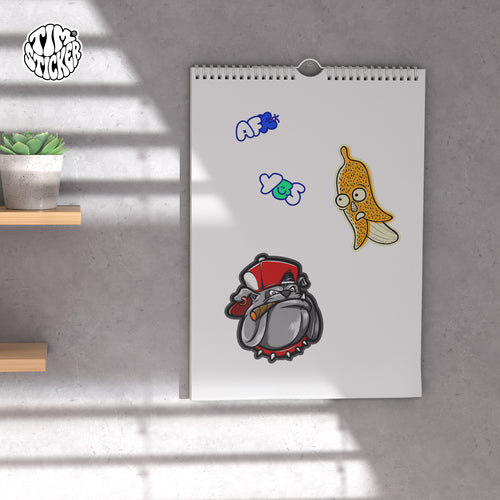 Anger-Bulldog Graffiti Sticker – Angry Bulldog Street Style Vinyl Decal for Cars, Laptops & Skate Gear, 3 PCS, Not Reusable TIM STICKER®