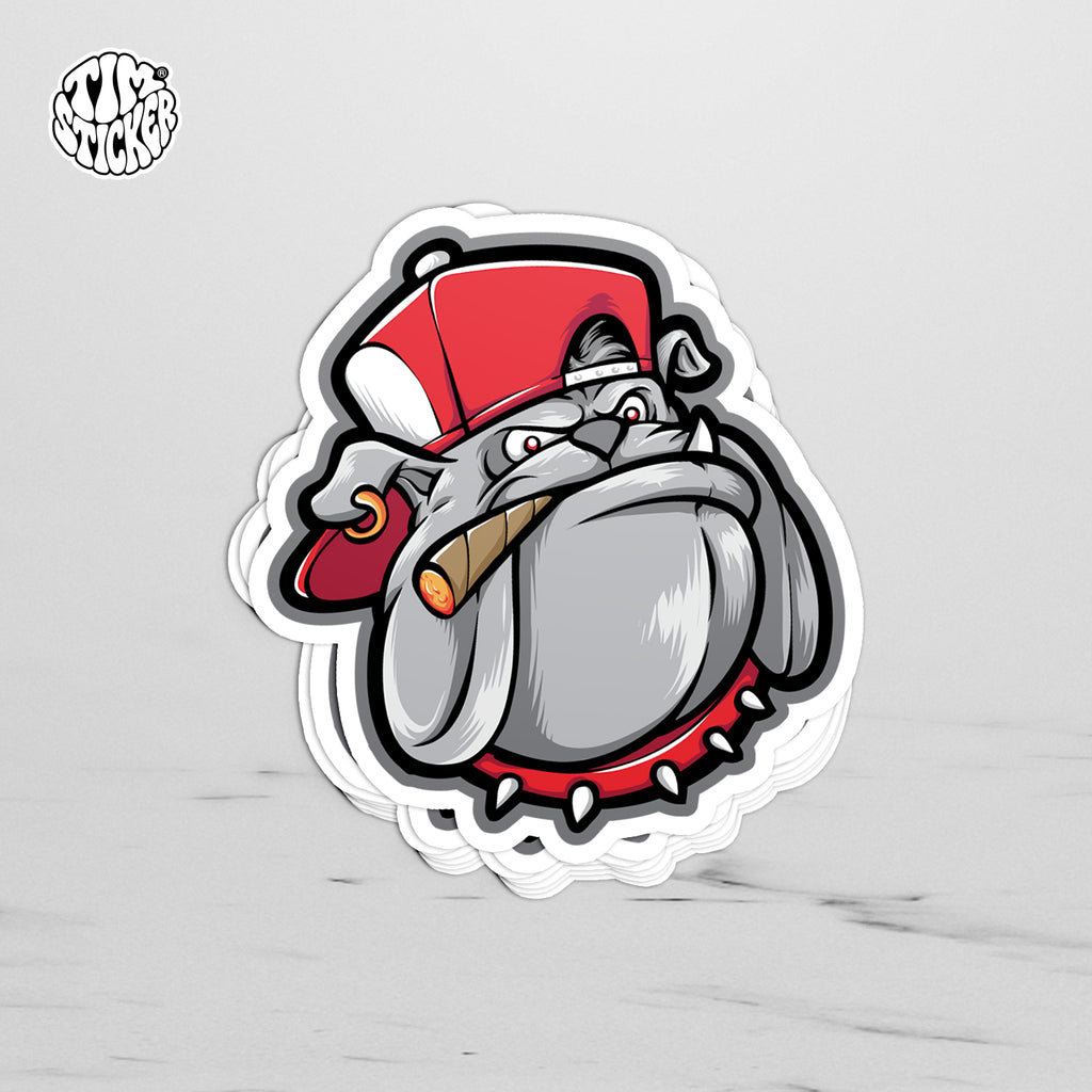 Anger-Bulldog Graffiti Sticker – Angry Bulldog Street Style Vinyl Decal for Cars, Laptops & Skate Gear, 3 PCS, Not Reusable TIM STICKER®
