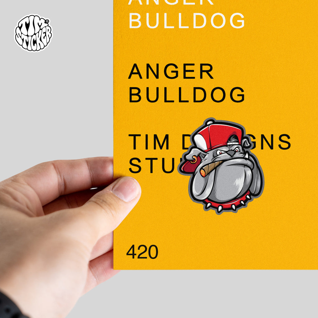 Anger-Bulldog Graffiti Sticker – Angry Bulldog Street Style Vinyl Decal for Cars, Laptops & Skate Gear, 3 PCS, Not Reusable TIM STICKER®