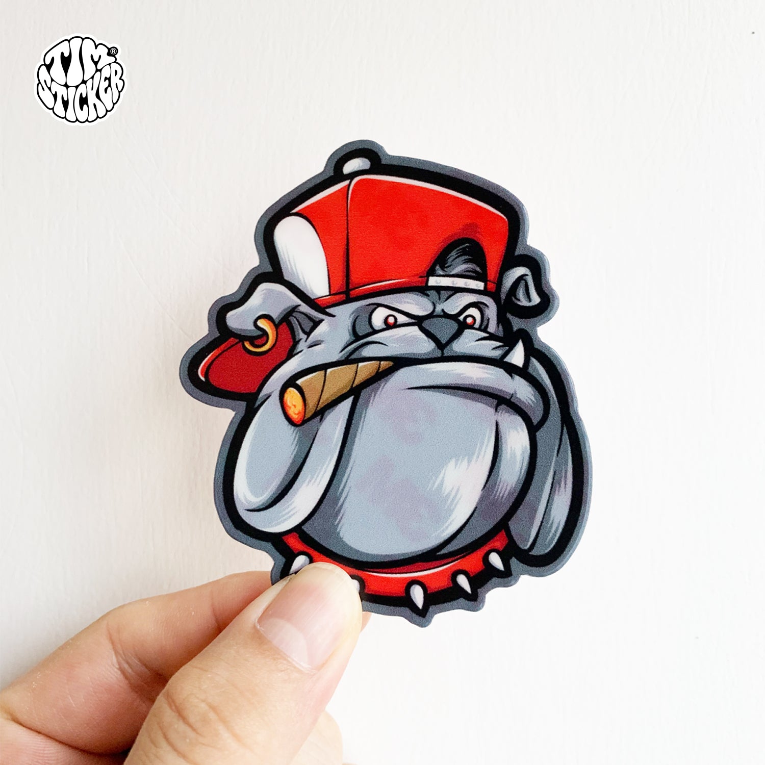 Anger-Bulldog Graffiti Sticker – Angry Bulldog Street Style Vinyl Decal for Cars, Laptops & Skate Gear, 3 PCS, Not Reusable TIM STICKER®