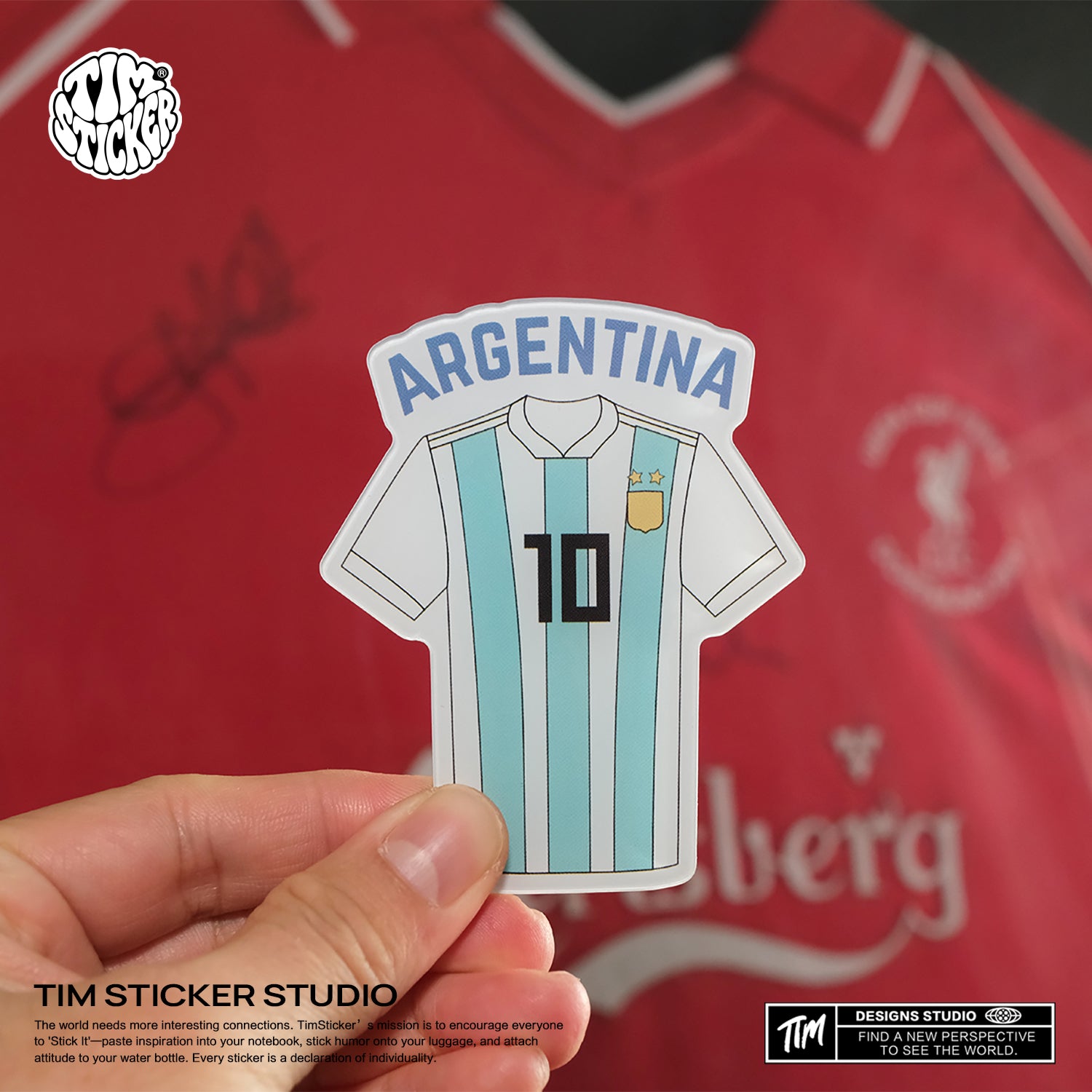 Strong Magnetic Scratch-Free Argentina Number 10 Messi Pattern Refrigerator Magnets MacAllister Liverpool FC TIM STICKER®