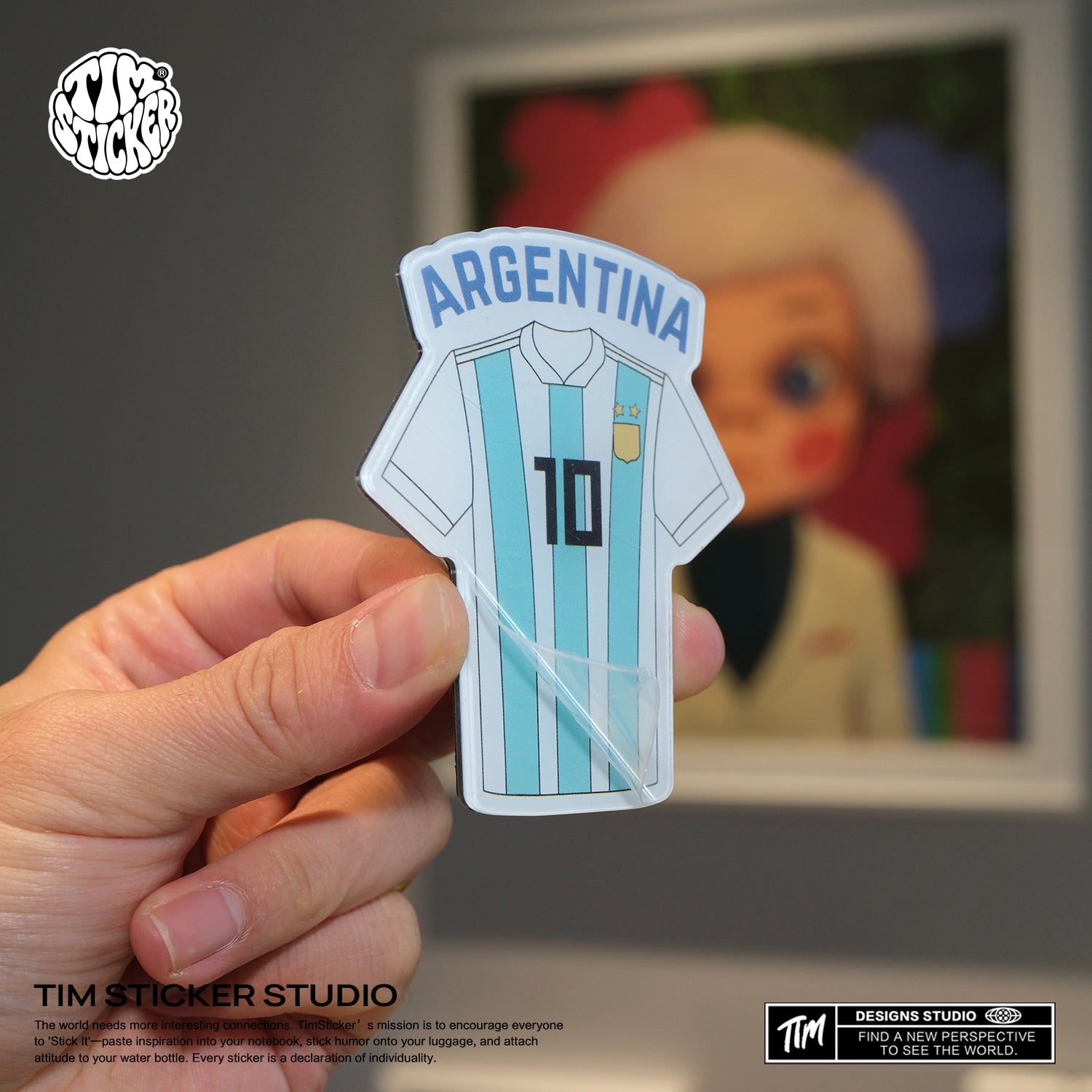 Strong Magnetic Scratch-Free Argentina Number 10 Messi Pattern Refrigerator Magnets MacAllister Liverpool FC TIM STICKER®