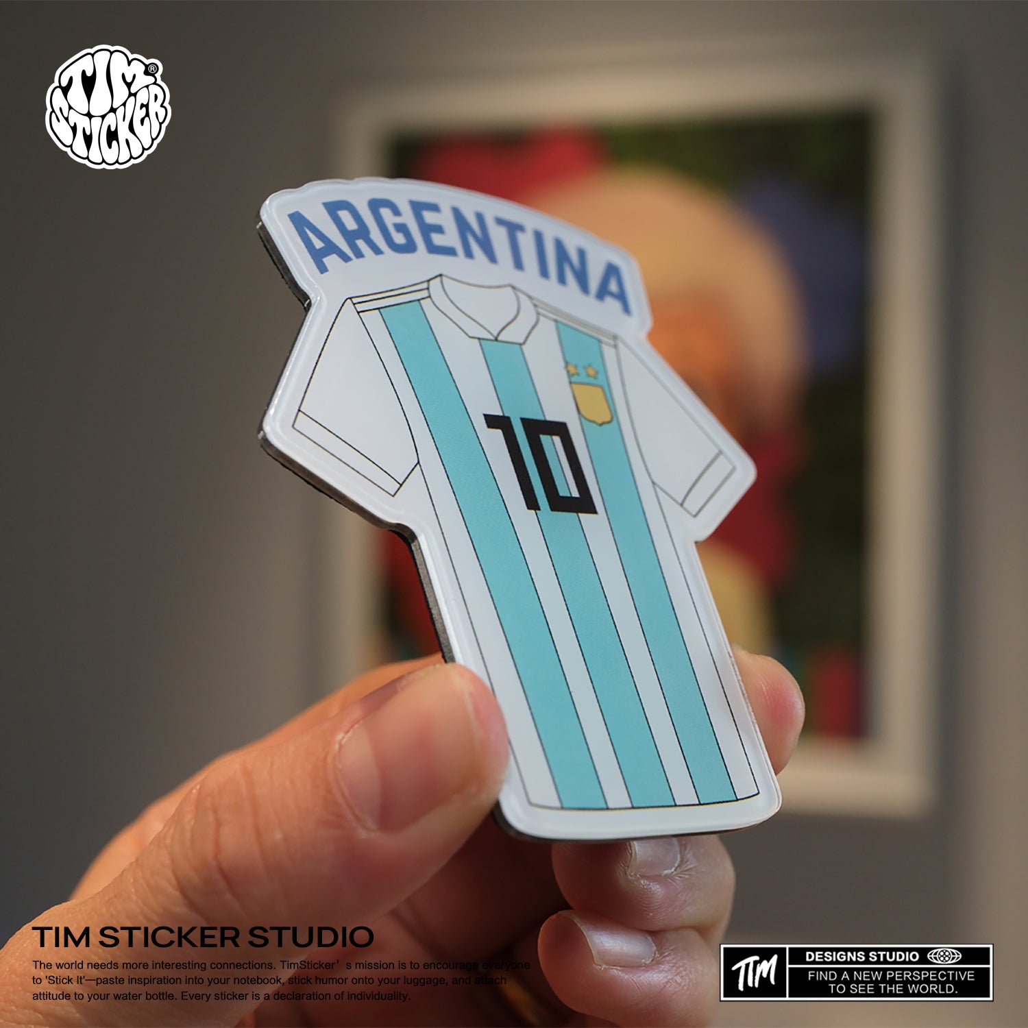 Strong Magnetic Scratch-Free Argentina Number 10 Messi Pattern Refrigerator Magnets MacAllister Liverpool FC TIM STICKER®