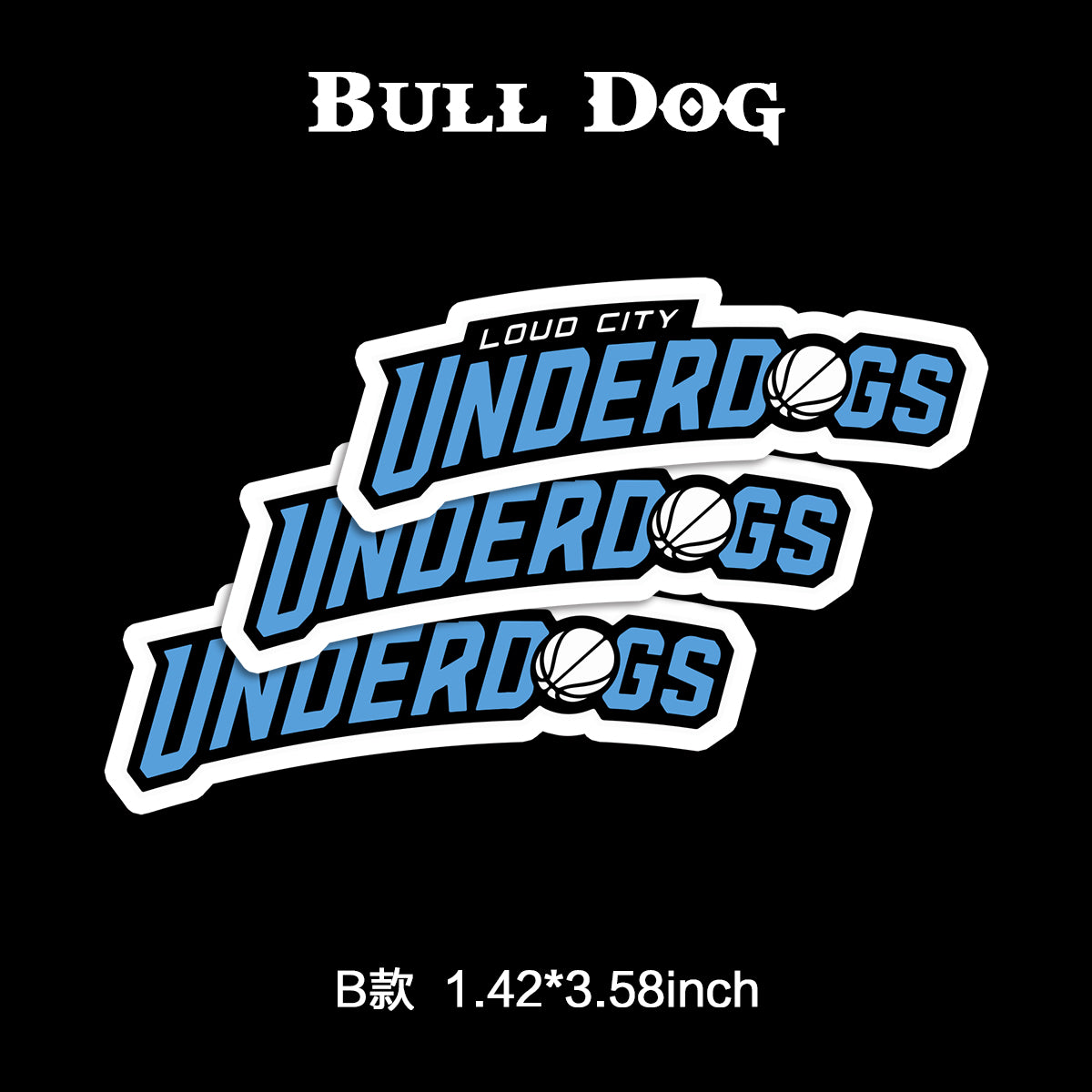 Bull Dog Waterproof Stickers Pack – Funny Trendy Club Patterns Vinyl Decals for Laptop, Water Bottle, Skateboard, Phone Case, Cool Trendy Sticker 3 PCS, Not Reusable TIM STICKER®