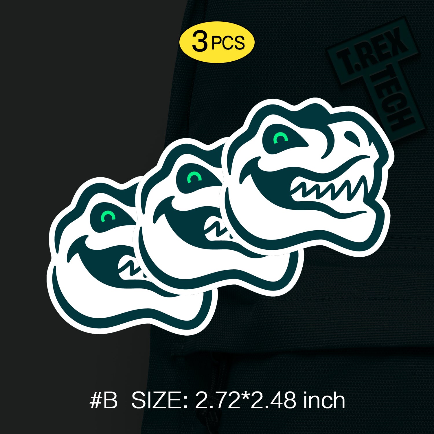 Dinosaur Patterns Street Style Water Bottle Stickers, Waterproof & Durable, 13PCS, Not Reusable TIM STICKER®