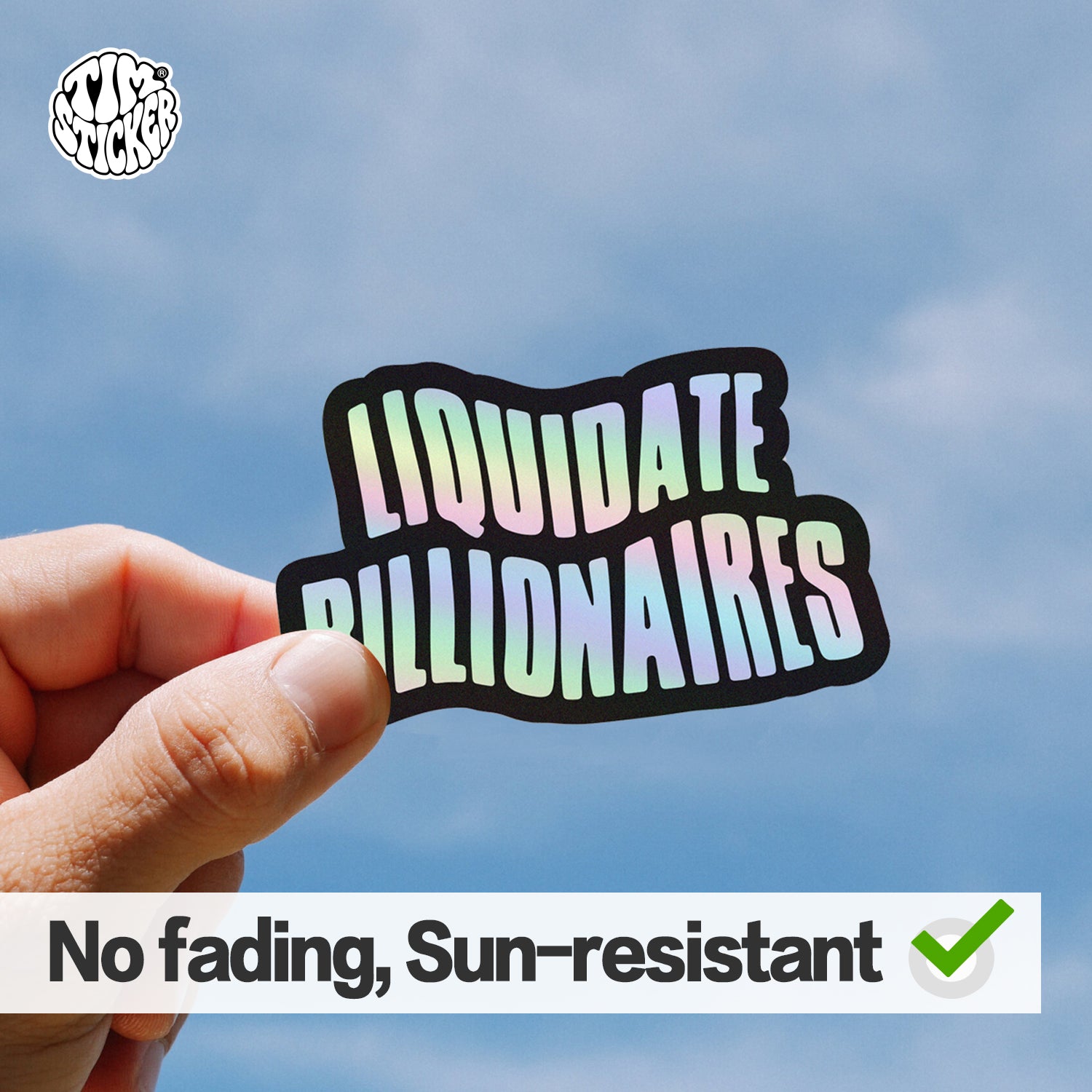 Billionaires Word Patterns Street Style Fun Stickers, Waterproof & Durable, 3 PCS, Not Reusable TIM STICKER®