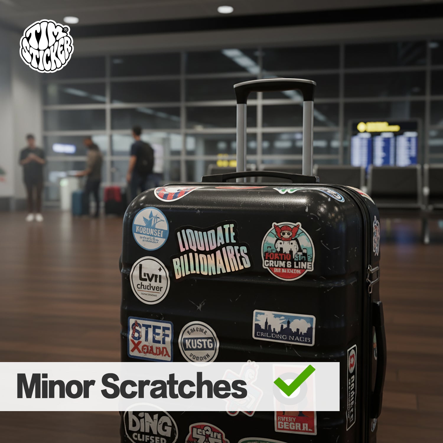 Billionaires Word Patterns Street Style Fun Stickers, Waterproof & Durable, 3 PCS, Not Reusable TIM STICKER®