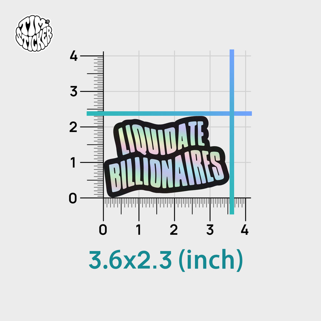 Billionaires Word Patterns Street Style Fun Stickers, Waterproof & Durable, 3 PCS, Not Reusable TIM STICKER®
