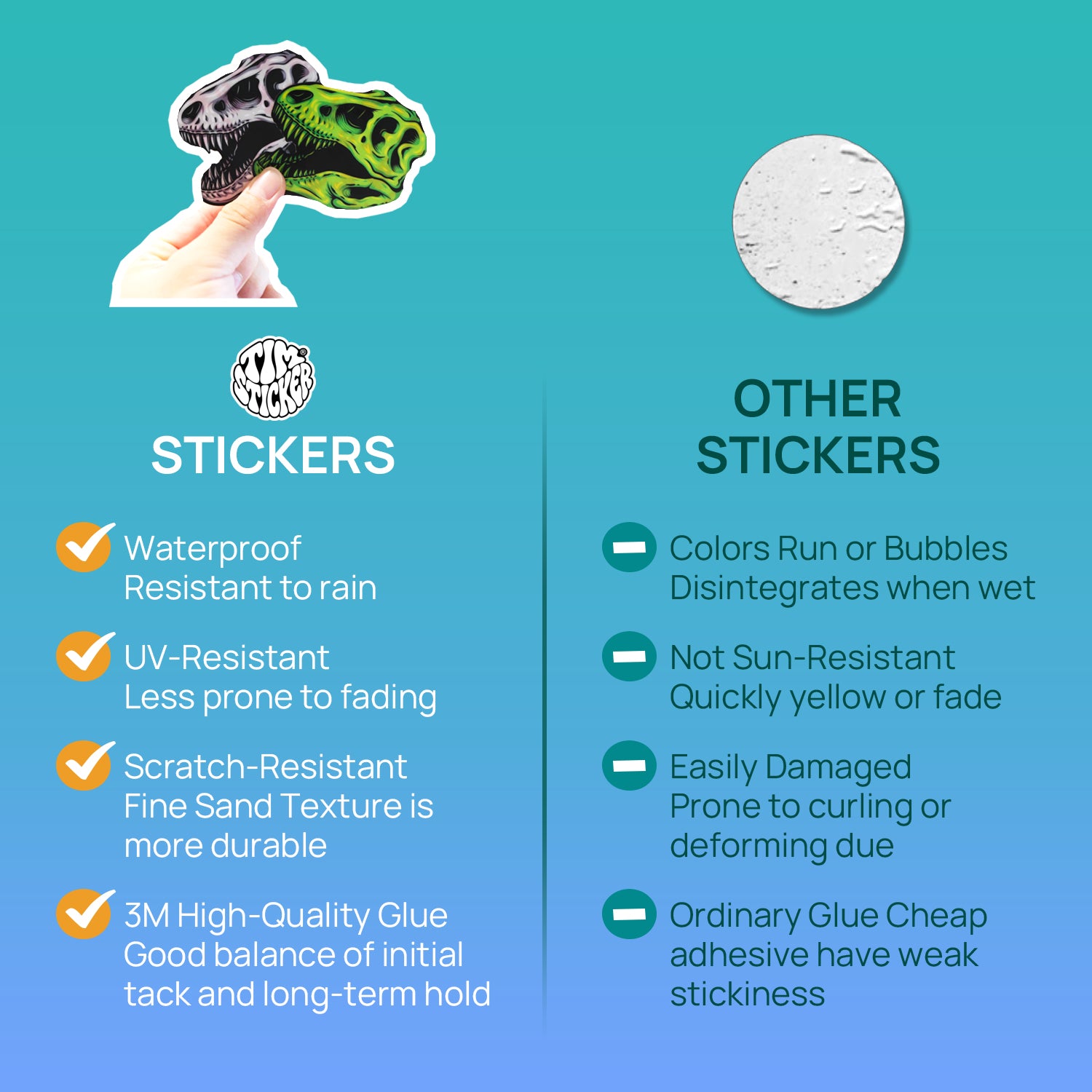 Evil Urges Cartoon Hand Gesture Sticker – Funny Attitude Vinyl Decal for Cars, Laptops & Windows, 3 PCS, Not Reusable, TIM STICKER®