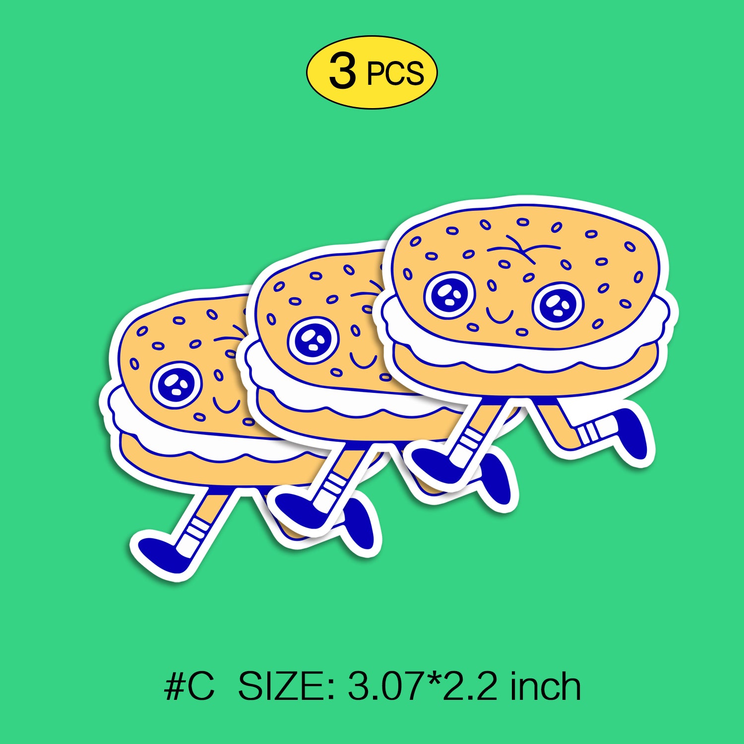 NewYorkCity Cartoon Fun Stickers Set, Includes 6 Patterns, Non-Toxic, Waterproof Kids Toys, Not Reusable TIM STICKER®