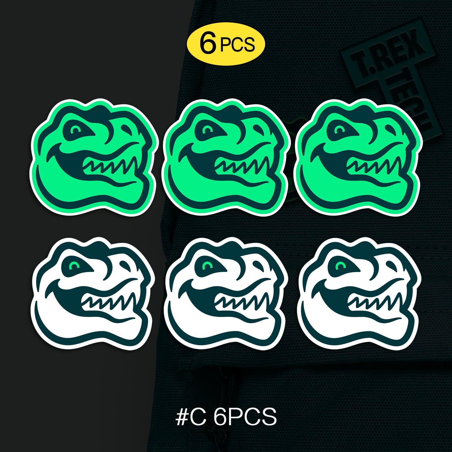 Dinosaur Patterns Street Style Water Bottle Stickers, Waterproof & Durable, 13PCS, Not Reusable TIM STICKER®