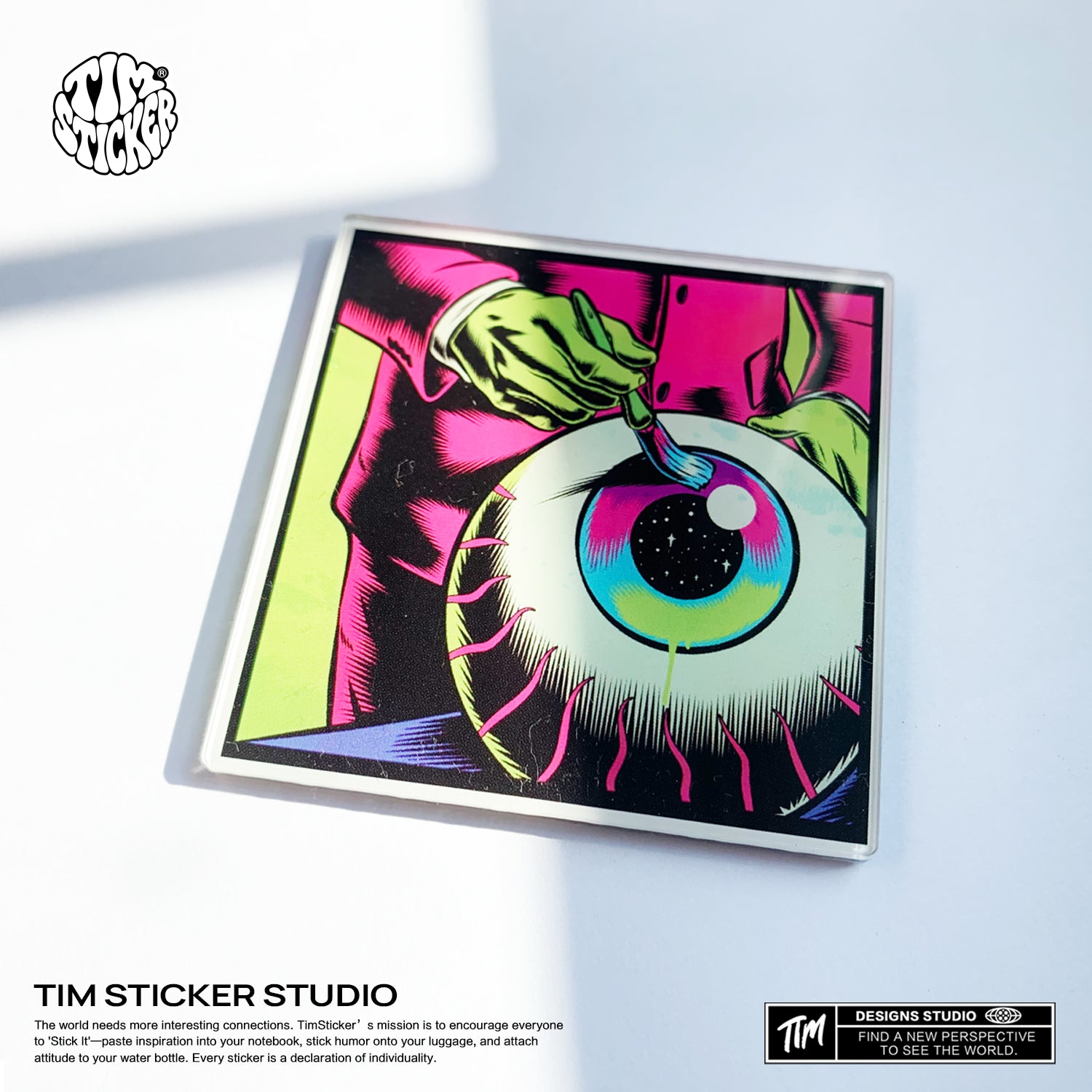 Strong Magnetic Scratch-Free "Change your Views. Change your world" Refrigerator Magnets, Protects Refrigerator Surface Without Marks TIM STICKER®