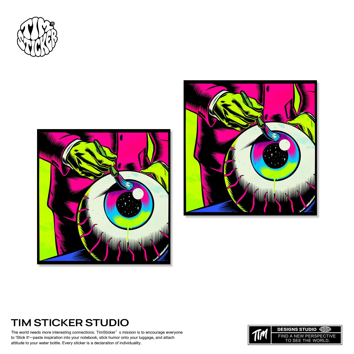 Strong Magnetic Scratch-Free "Change your Views. Change your world" Refrigerator Magnets, Protects Refrigerator Surface Without Marks TIM STICKER®