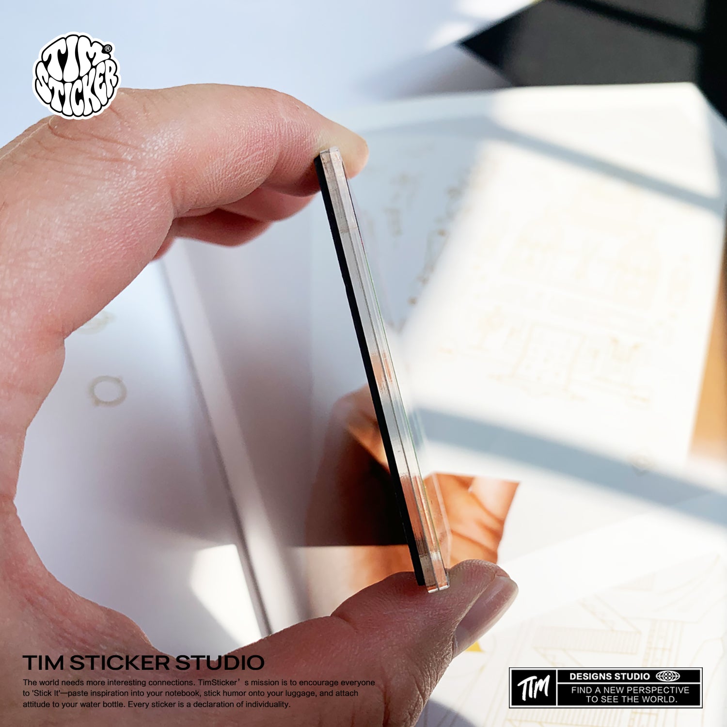 Strong Magnetic Scratch-Free "Change your Views. Change your world" Refrigerator Magnets, Protects Refrigerator Surface Without Marks TIM STICKER®